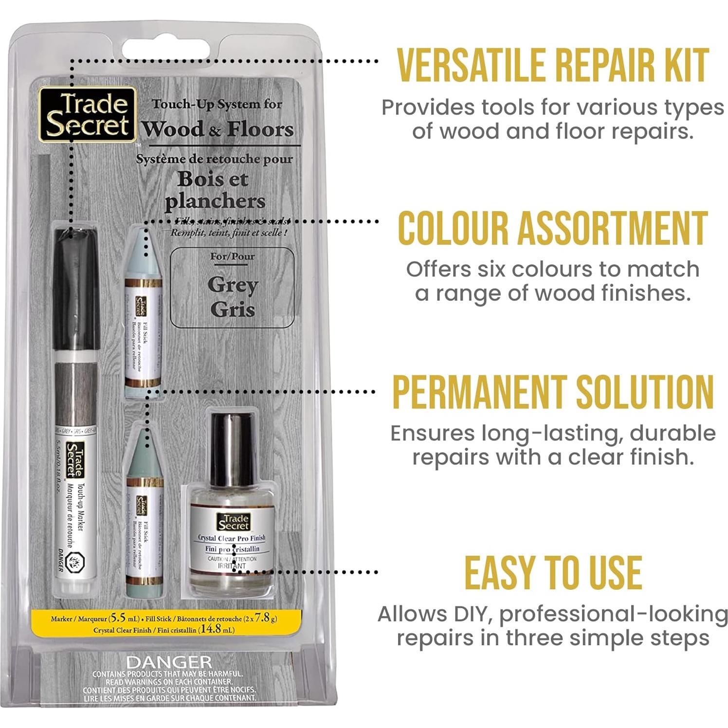 Juego de Reparación de Rayones en Madera Trade Secret Gris
