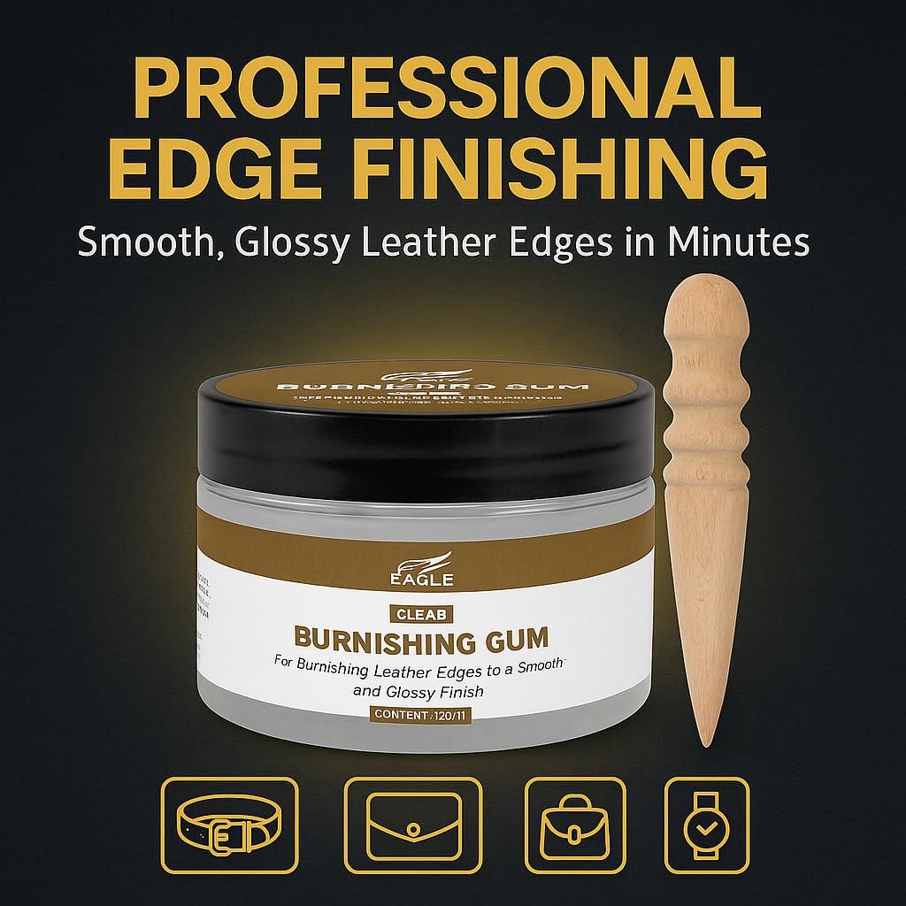 Kit de Acabado de Bisel de Goma Eagle - 4oz para Cuero