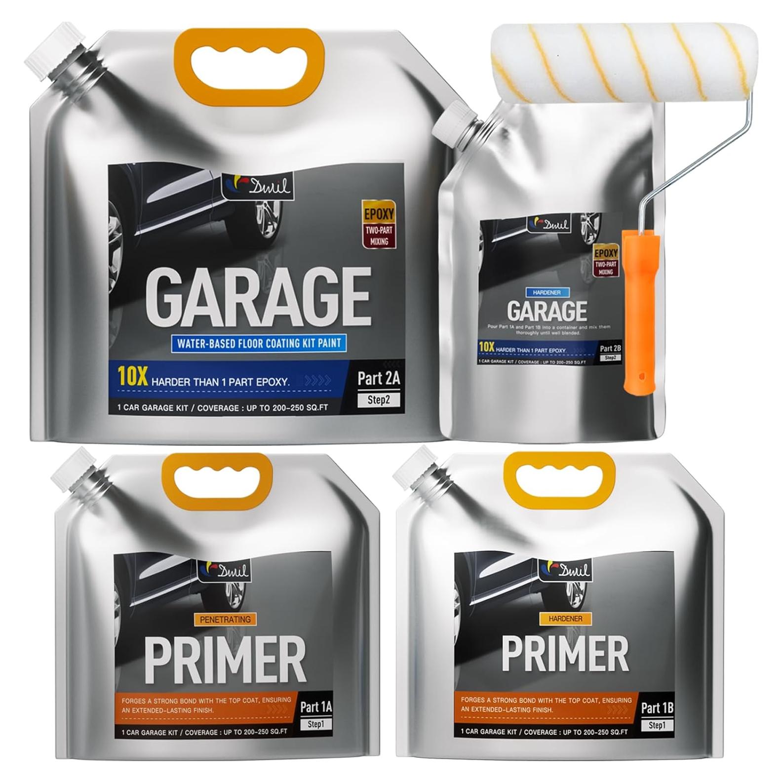 Kit de Pintura Epóxica para Suelos de Garaje DWIL 2.5L Gris Claro