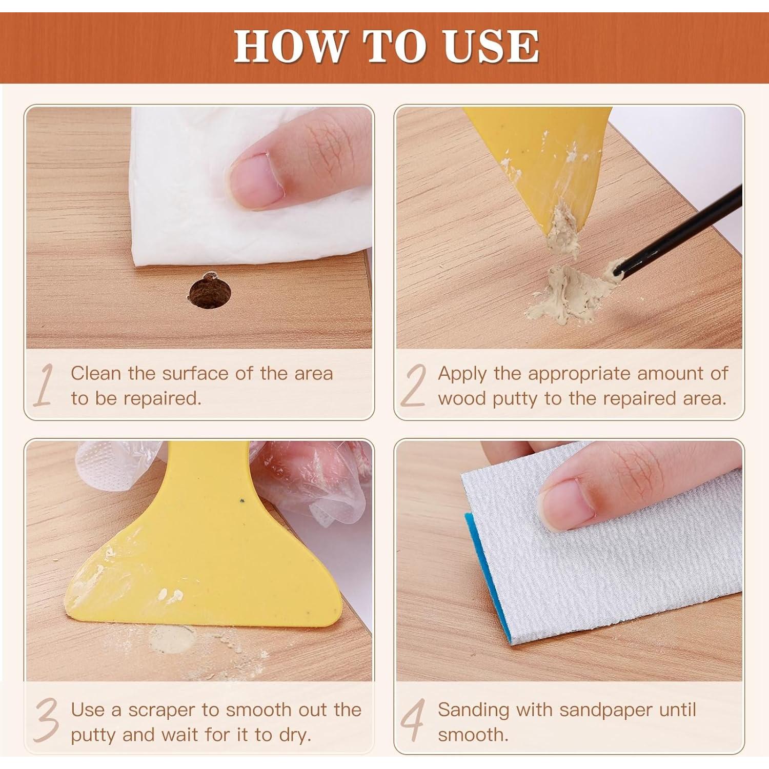 Masilla para Madera Grpoche 200g Pintable y Lijable Color Pino