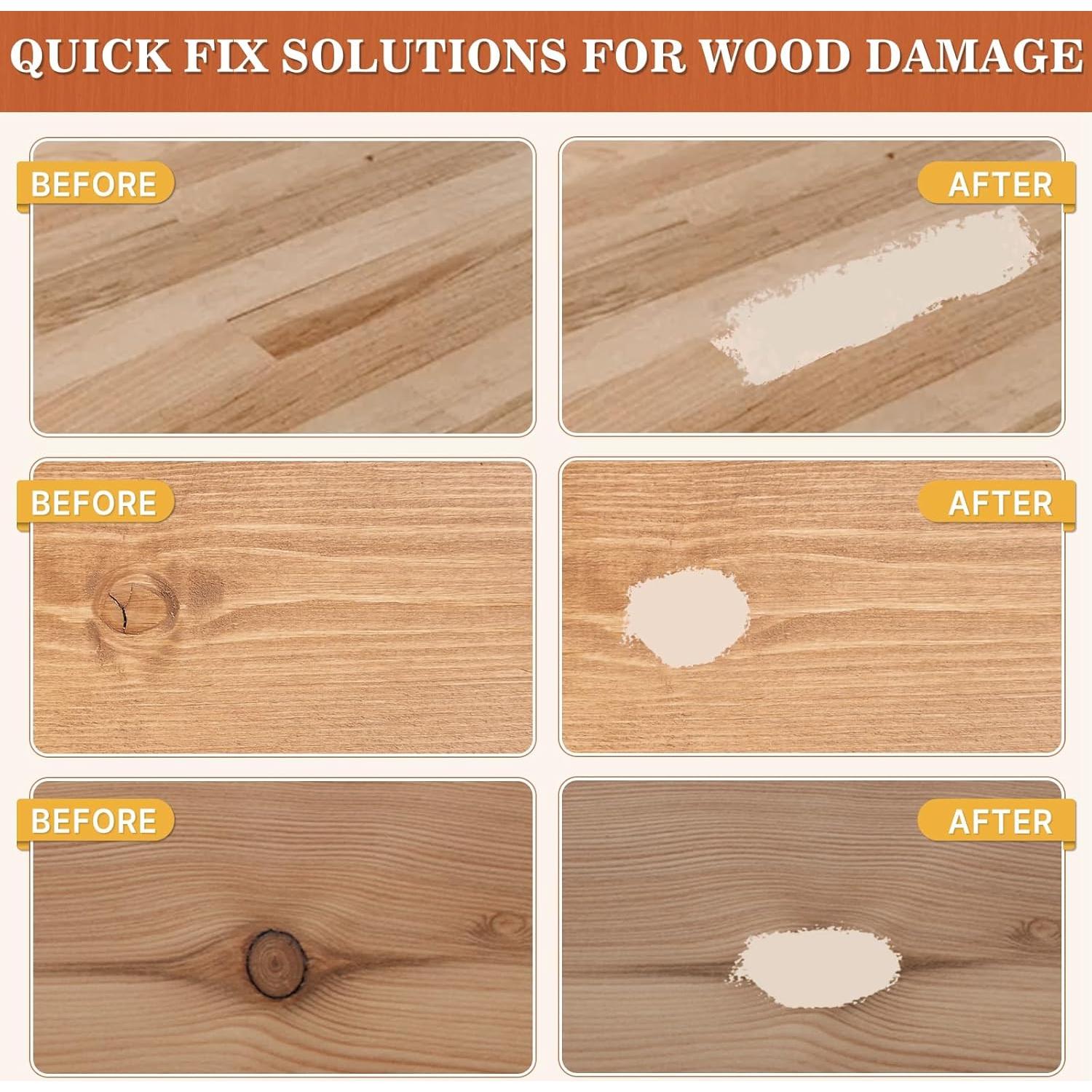 Masilla para Madera Grpoche 200g Pintable y Lijable Color Pino