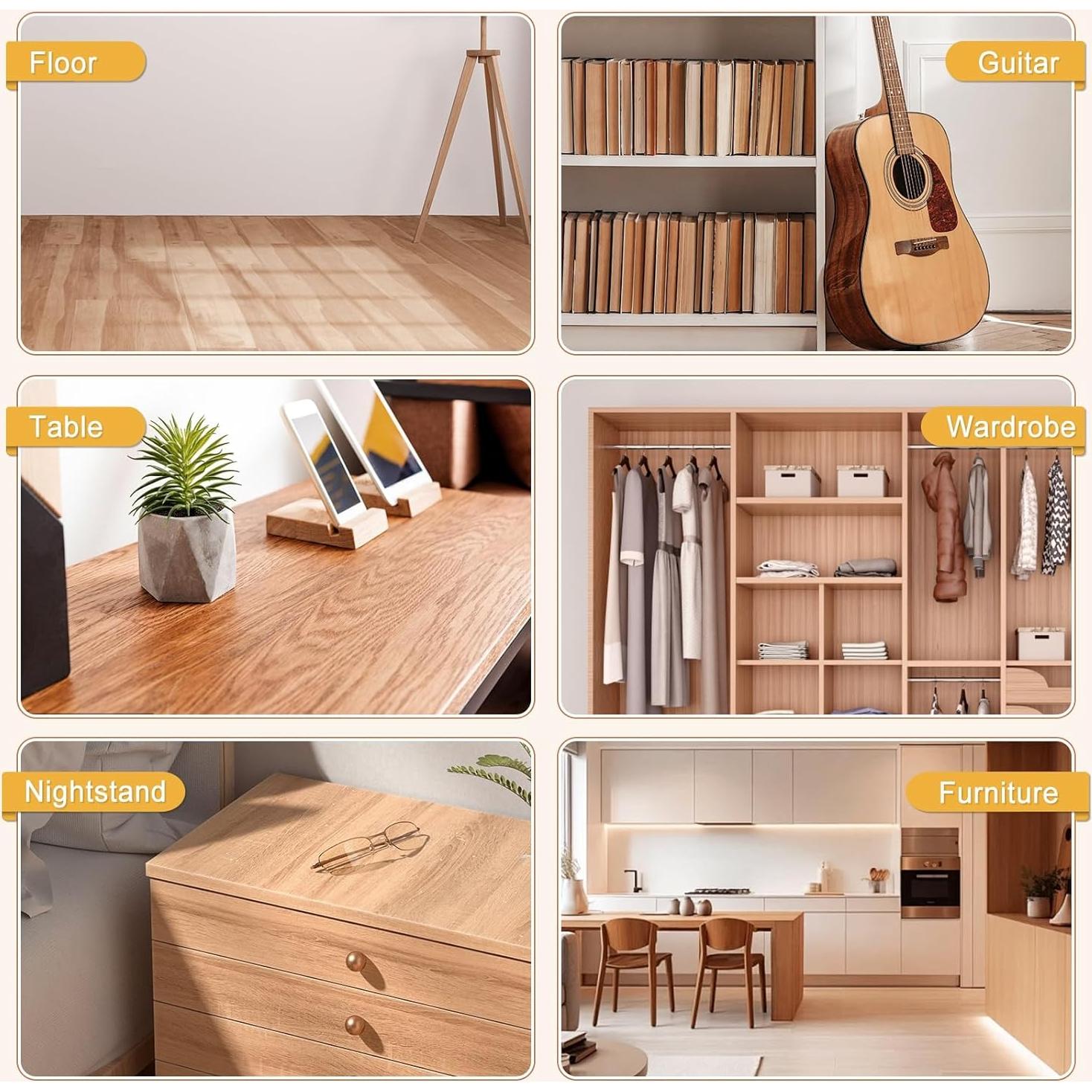 Masilla para Madera Grpoche 200g Pintable y Lijable Color Pino