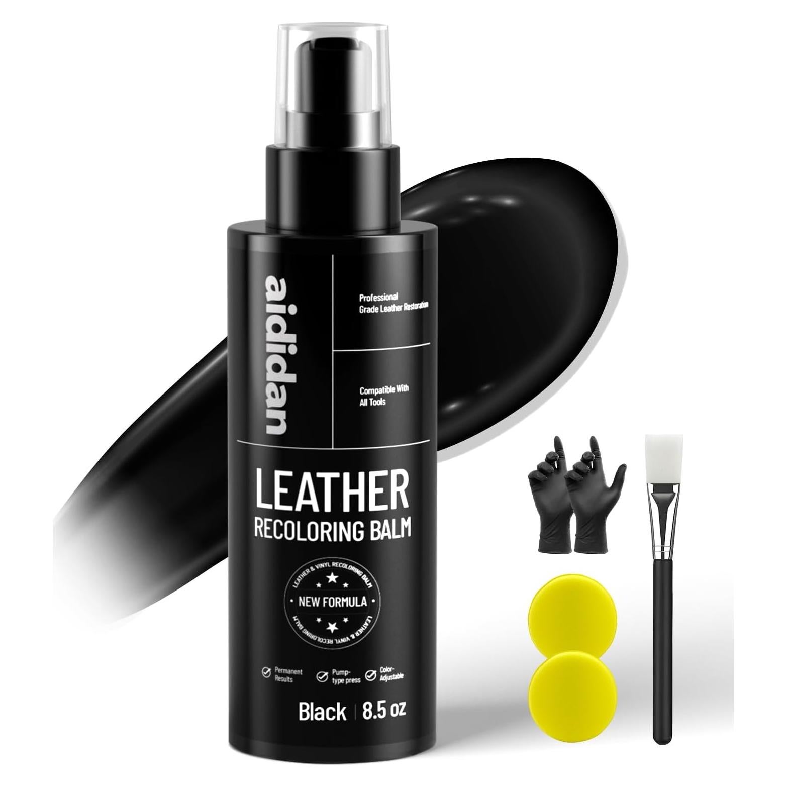 Bálsamo de Recoloración de Cuero Negro Aididan 250 ml