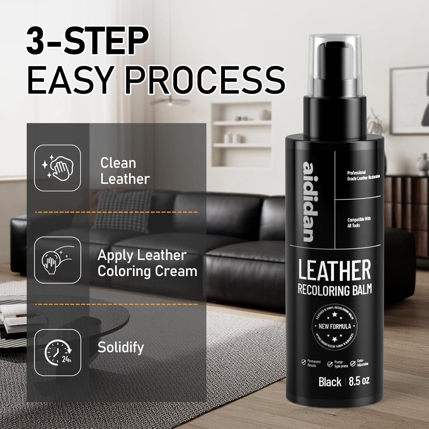 Bálsamo de Recoloración de Cuero Negro Aididan 250 ml