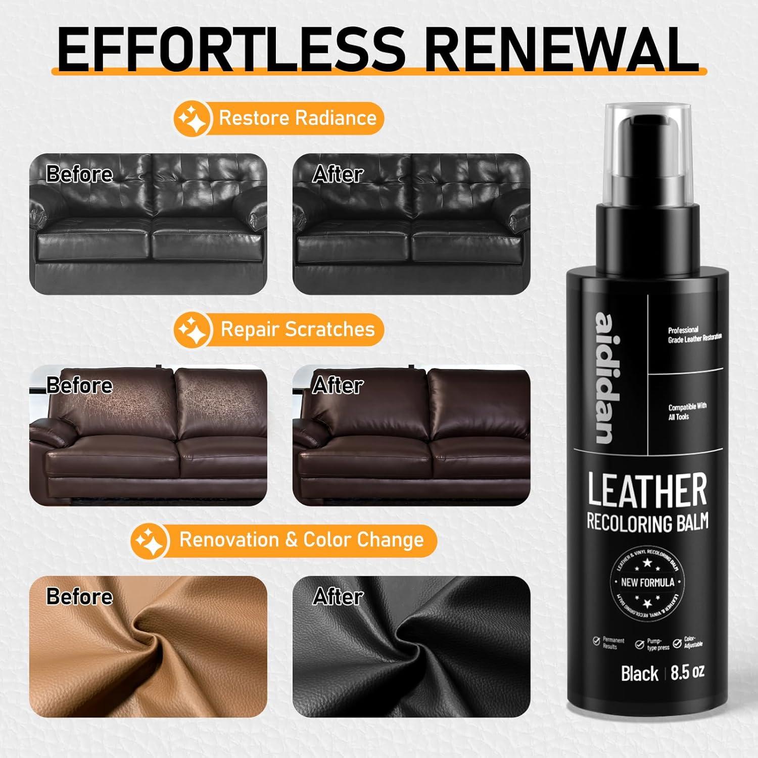 Bálsamo de Recoloración de Cuero Negro Aididan 250 ml