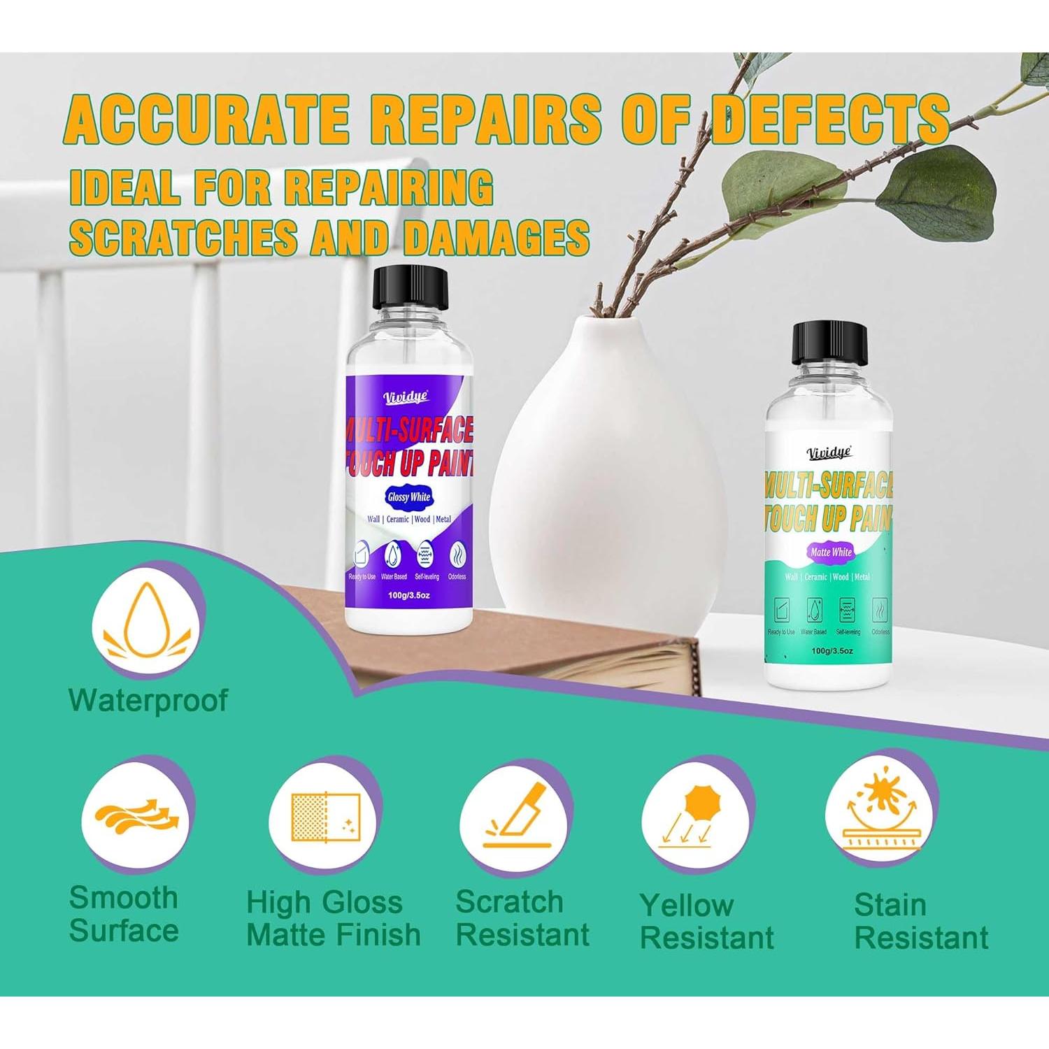 Kit de Pintura de Retocado Vividye 200ml Blanco Semi-Brillante