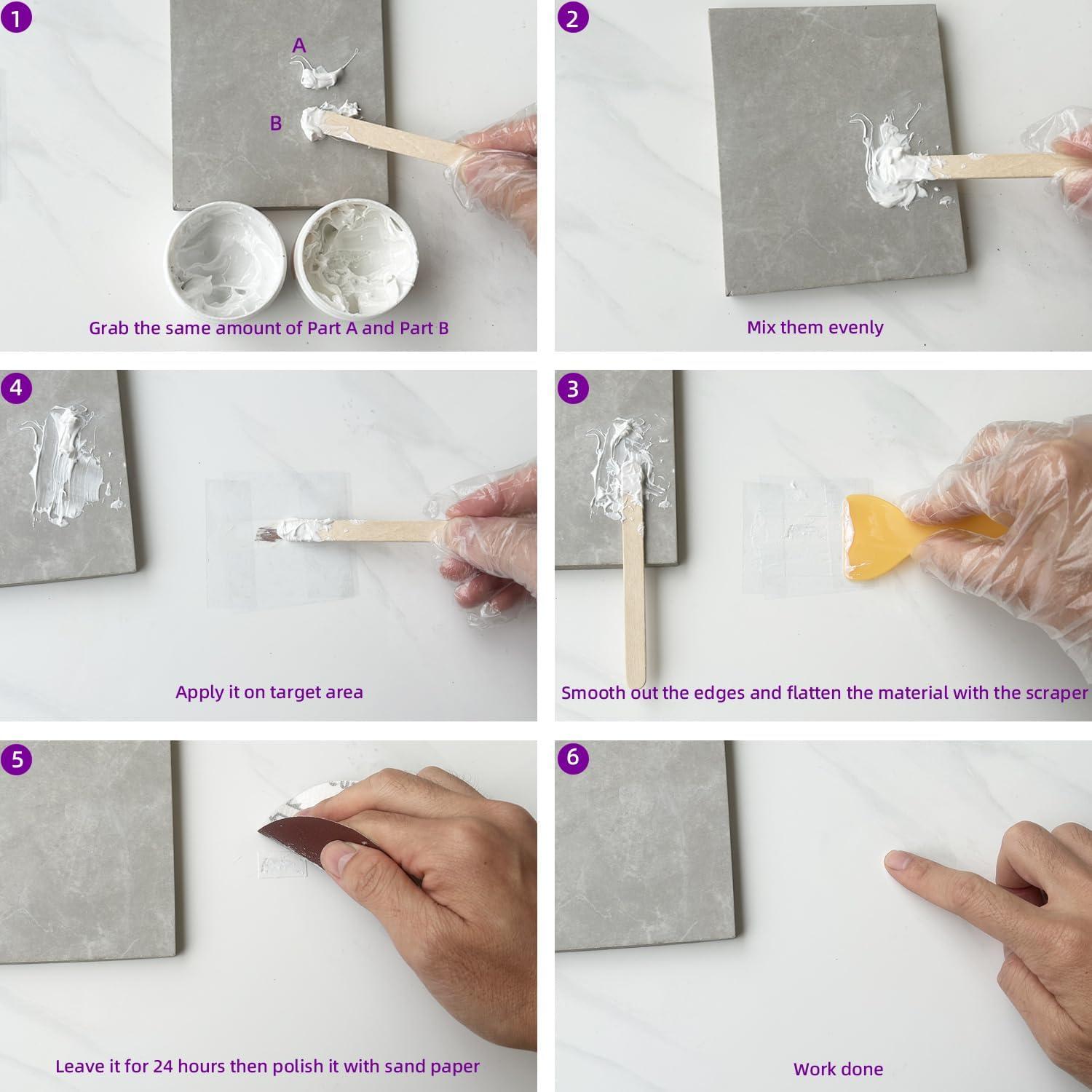 Kit de Reparación de Baños IJSTGU - Blanco, 141.75g