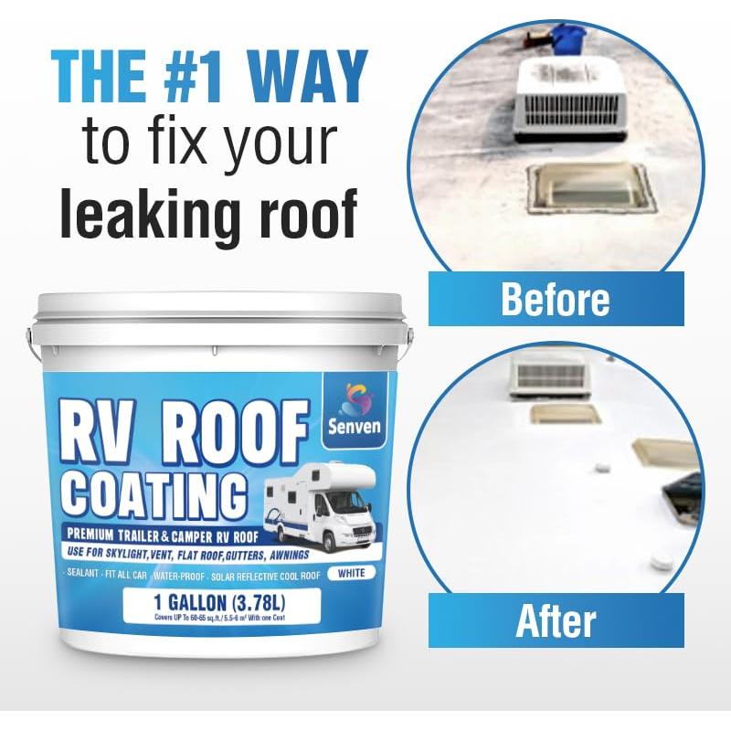 Sellador de Techo RV SENVEN Blanco 1 Galón Impermeable