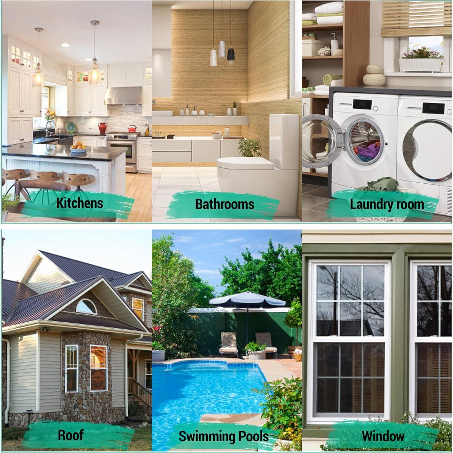 Set de Sellador Aislante Impermeable Qiveaory 3L con Brochas