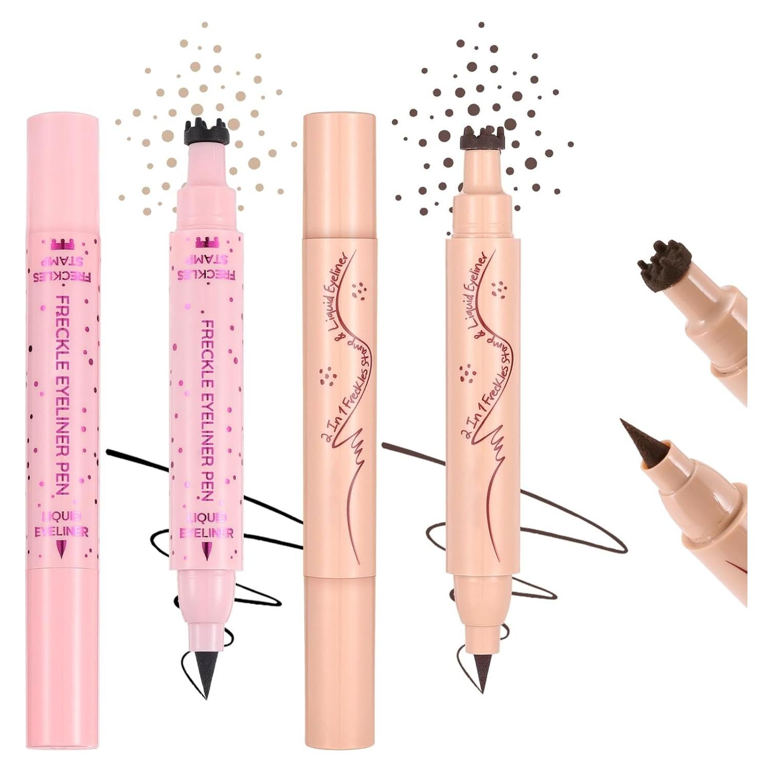 Lápiz de Ojos y Sello de Pecas 2 en 1 DAGEDA - Marrón y Negro