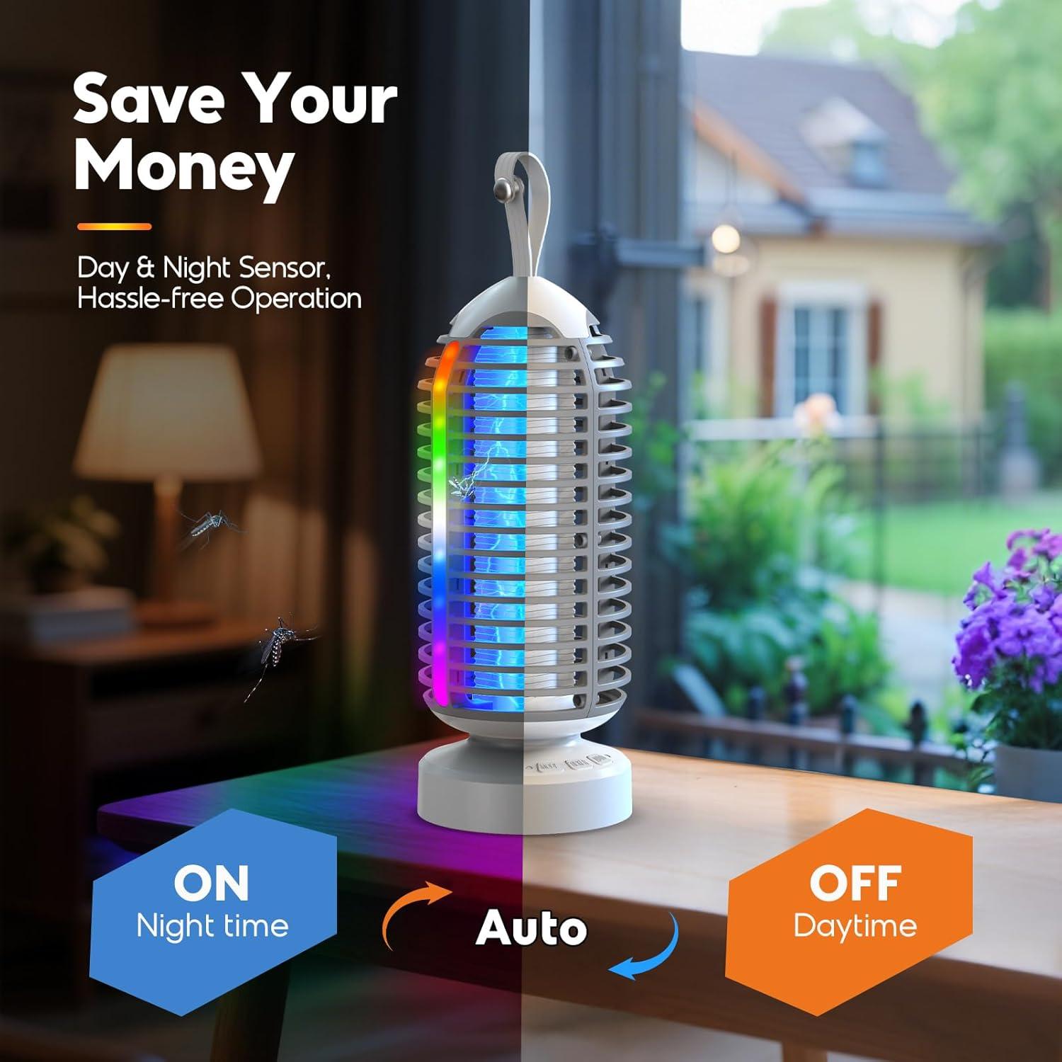 Zapper de Insectos PhatroyYee 4000mAh Recargable Gris