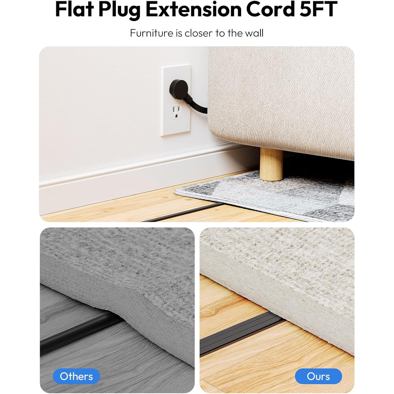 Regleta NTONPOWER 10 Salidas 4 USB 5 Pies Protección Sobretensión