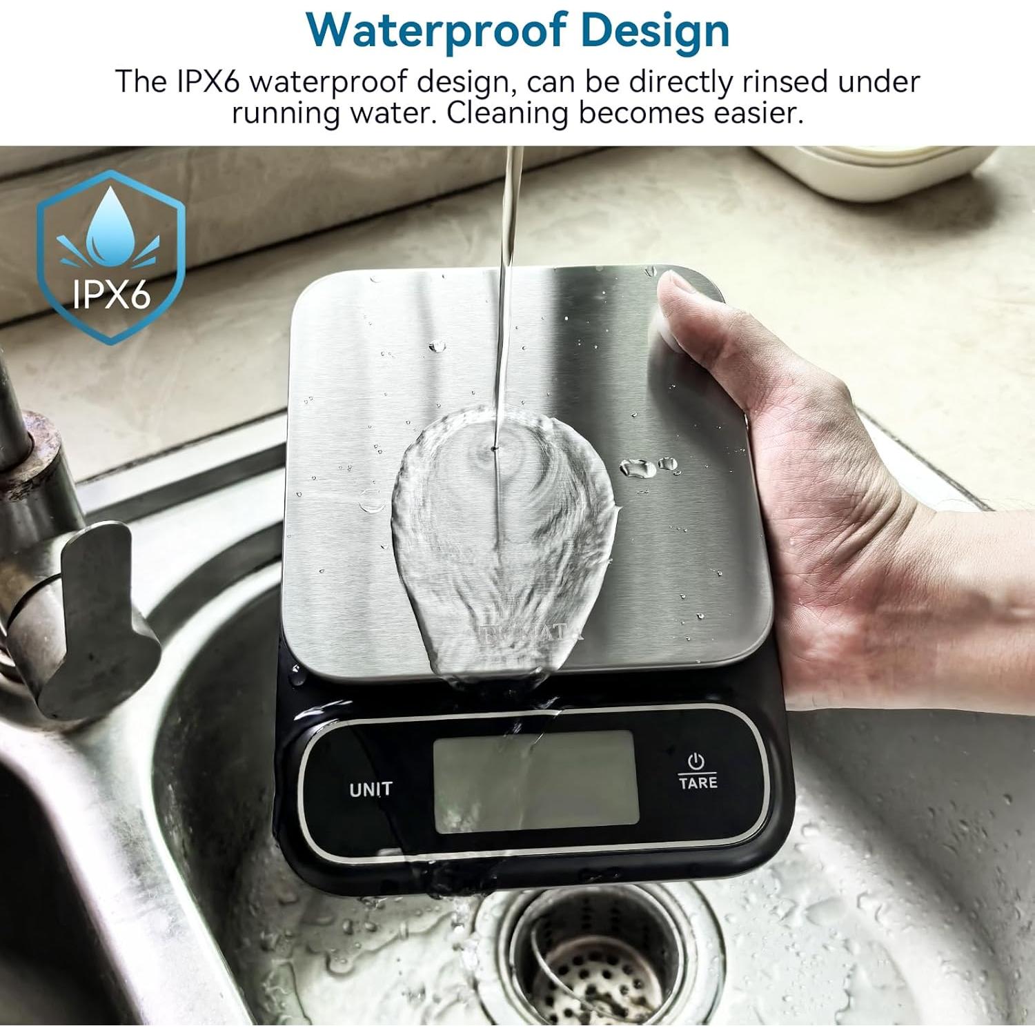 Balanza de Cocina Digital BOMATA IPX6 5 kg Alta Precisión