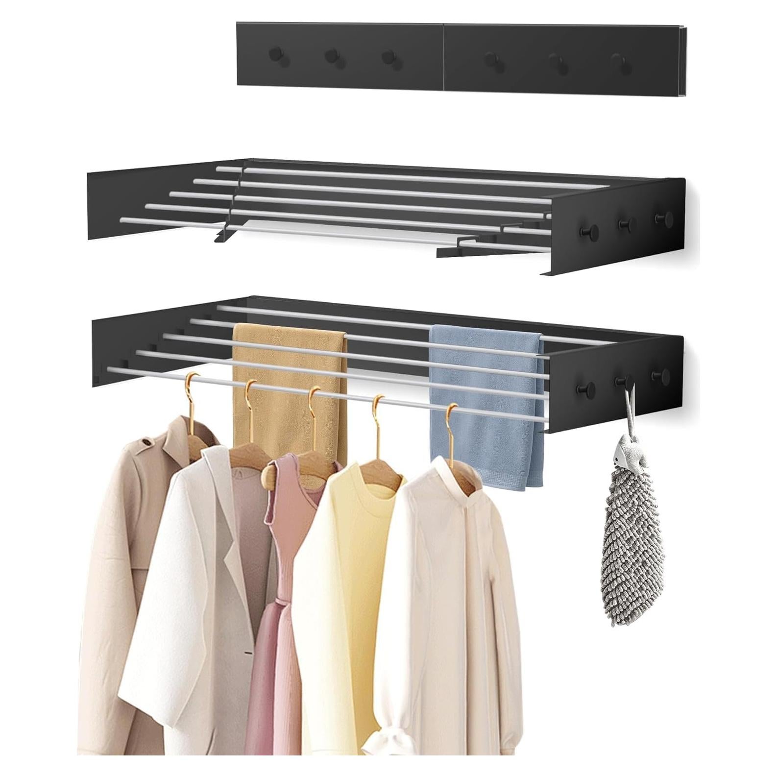 Estante de Secado Plegable Genérico Negro 80 cm 27.2 kg