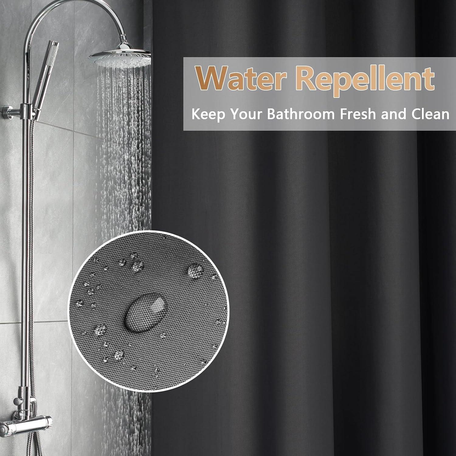 Cortina de Ducha de Tela Gris Carbón Seenus 91.4 x 198.1 cm