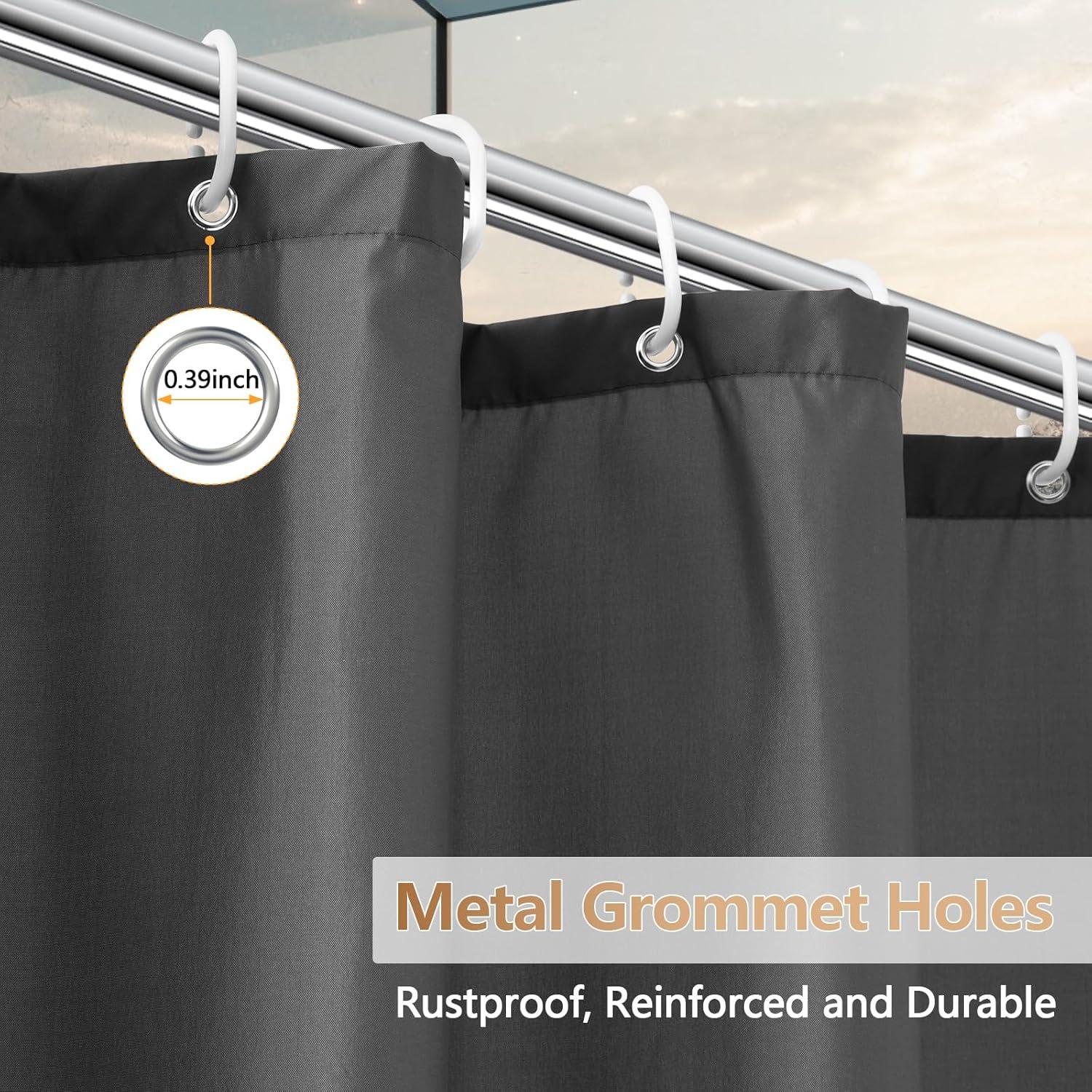 Cortina de Ducha de Tela Gris Carbón Seenus 91.4 x 198.1 cm