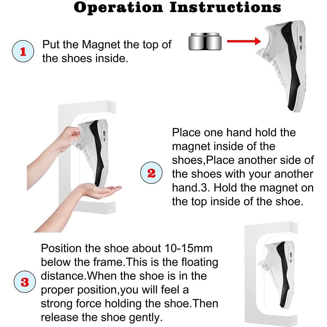 Soporte de Exhibición de Zapatos UVEHAS con Luz LED 360°