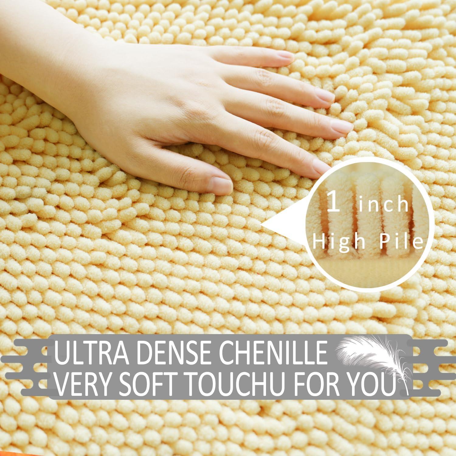 Conjunto de Alfombrillas de Baño Antideslizantes Flotstiga 3 Piezas Beige