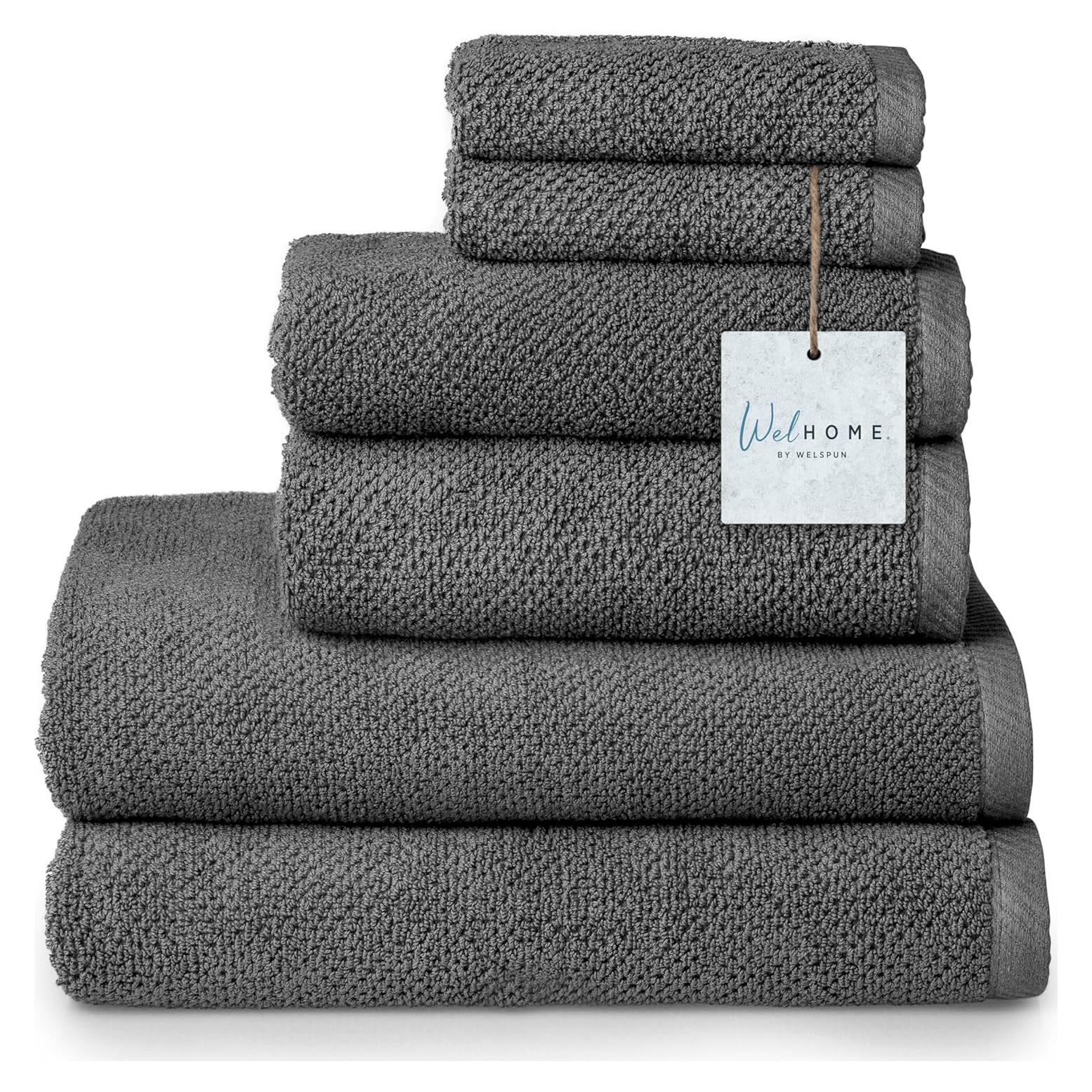 Juego de Toallas de Algodón 100% Welhome Franklin 6 Piezas 600 GSM