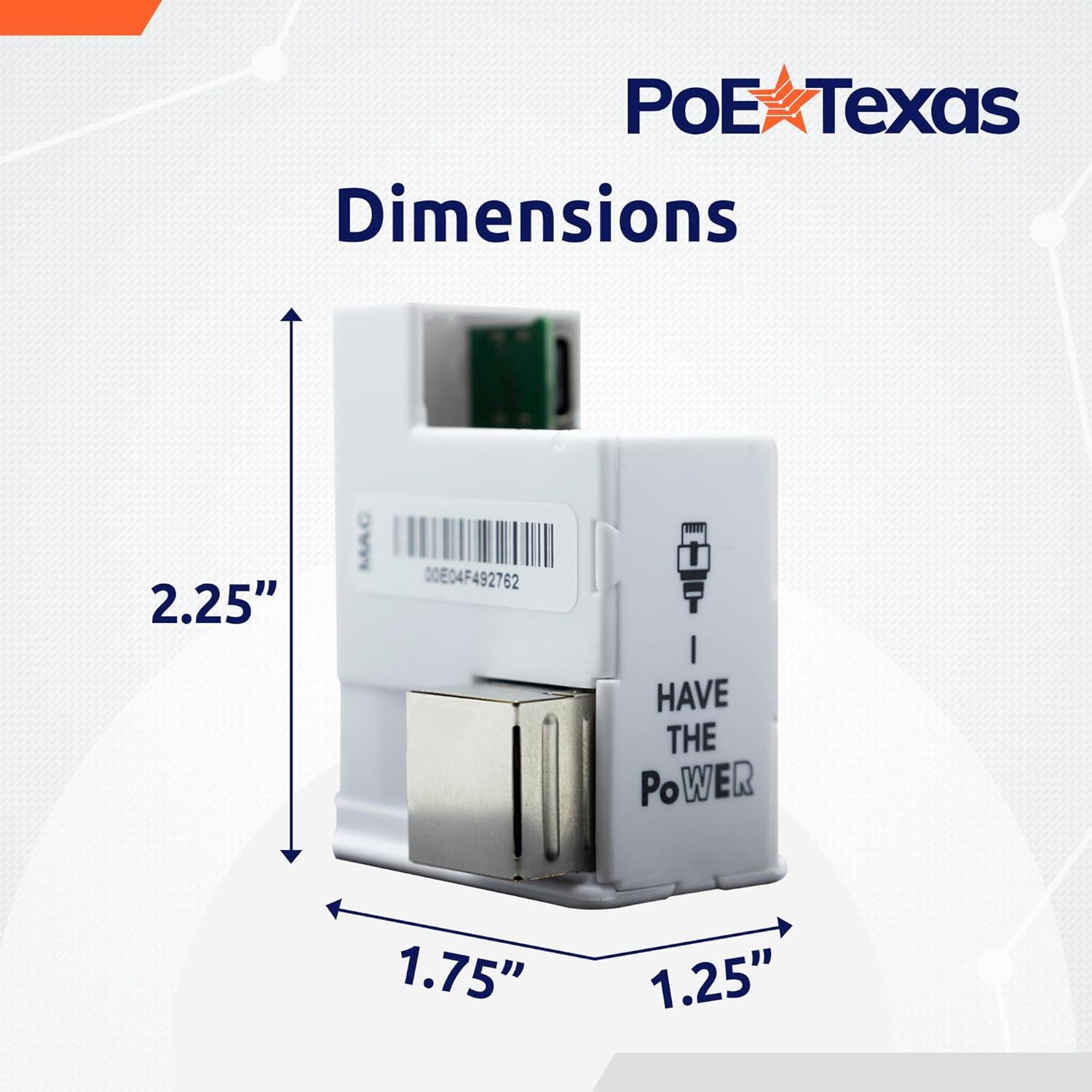 Adaptador PoE a USB-C PoE Texas 12W para iPad y Tablets