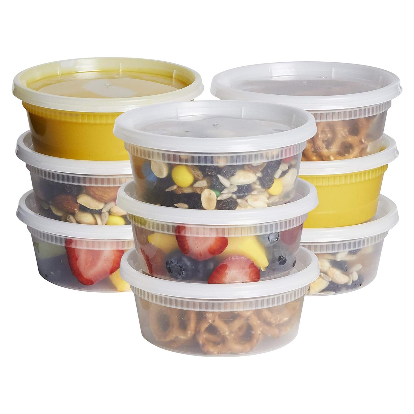 Contenedores de Plástico Desechables 8 oz GUSTO - 48 Sets