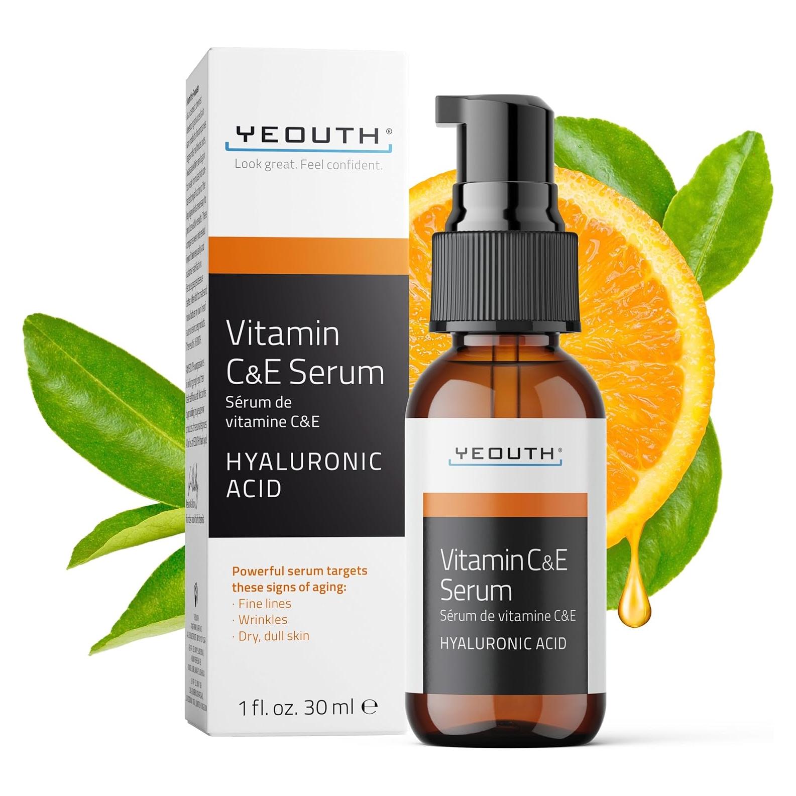 Suero Facial YEOUTH Vitamina C 30ml con Ácido Hialurónico