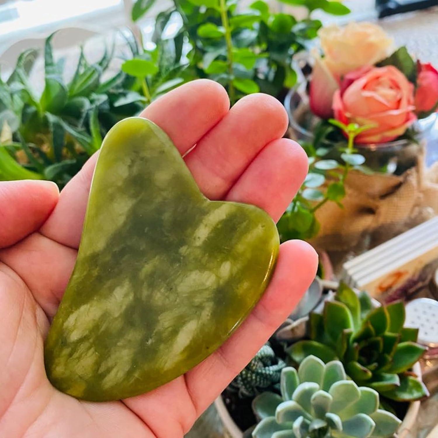 Juego de Rodillo de Jade y Gua Sha Lavonne 3 Piezas