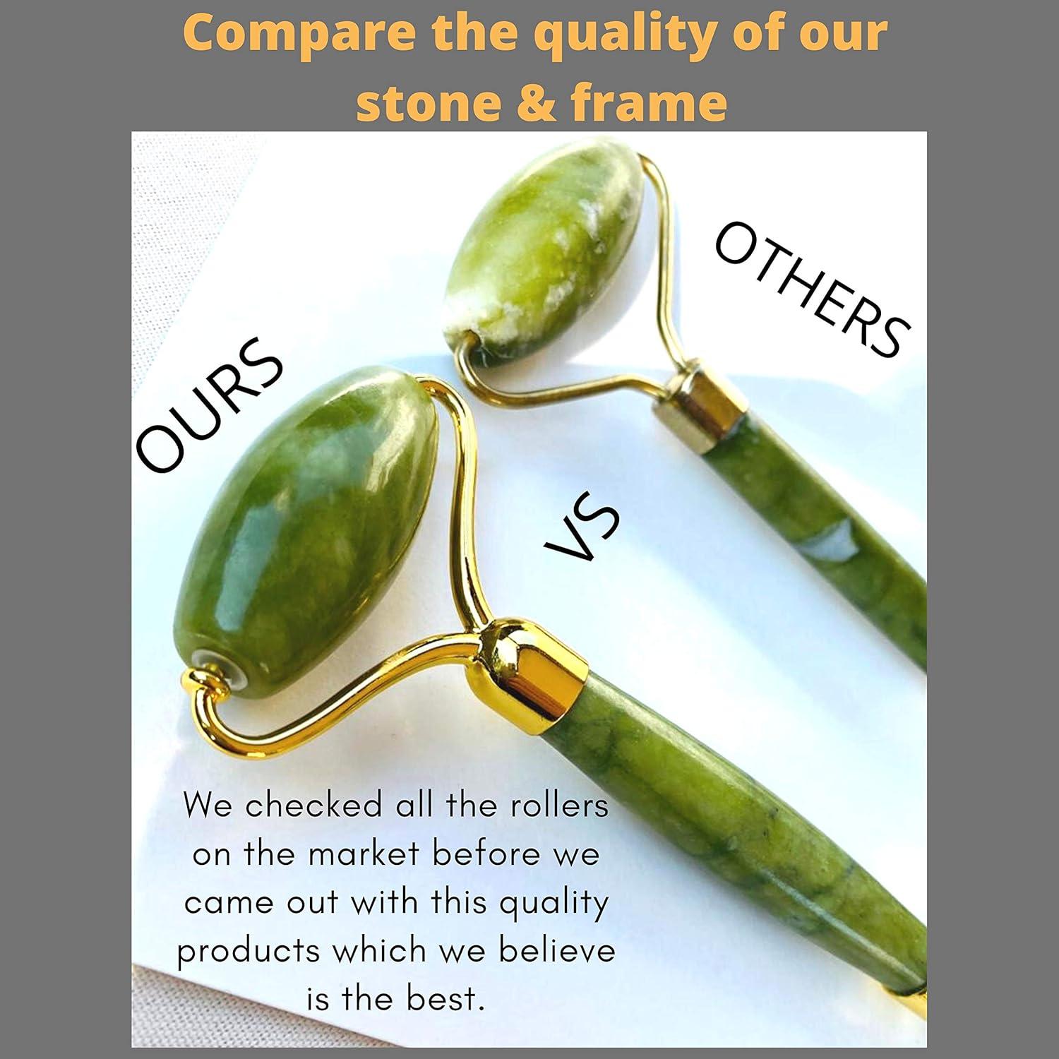 Juego de Rodillo de Jade y Gua Sha Lavonne 3 Piezas