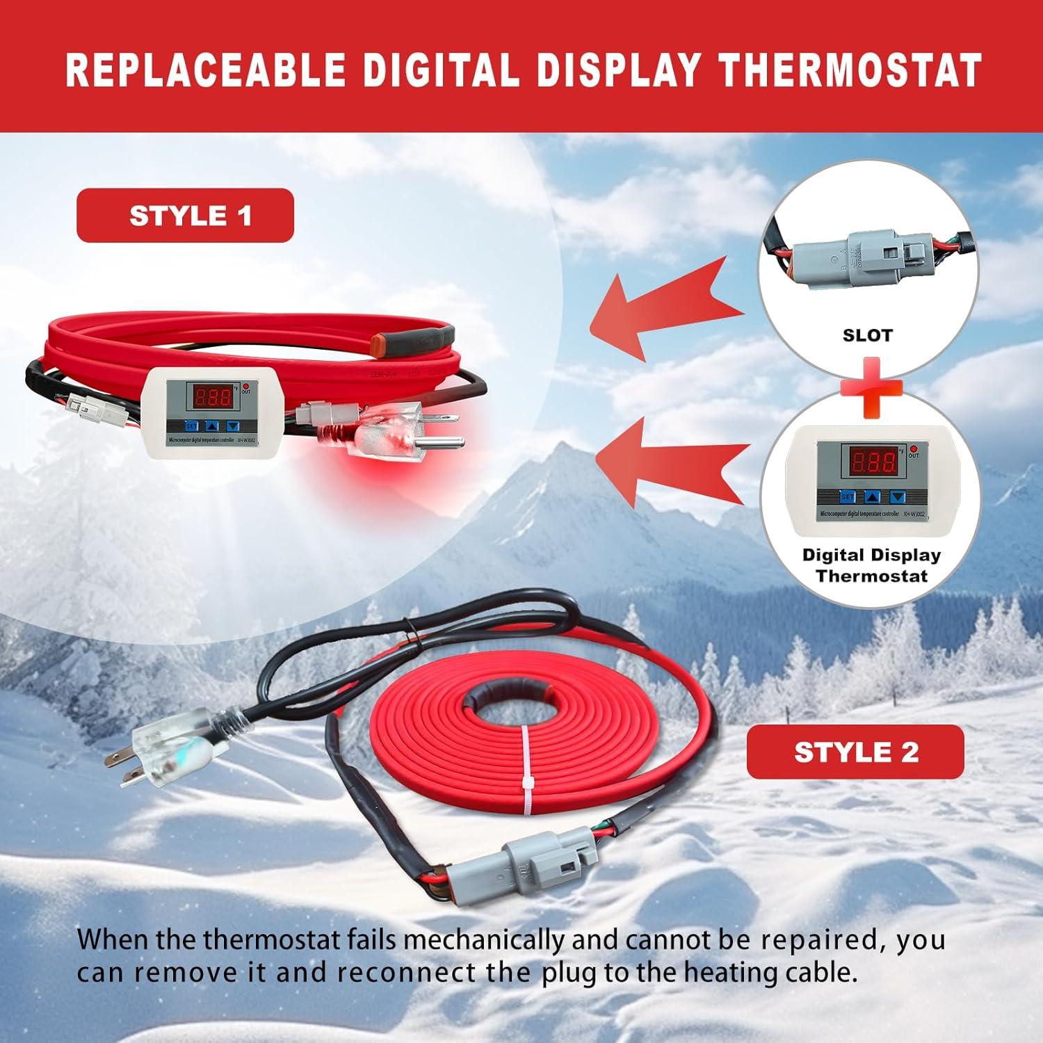Cinta Térmica OEBLD 3FT para Tuberías de Agua - Protección Congelamiento