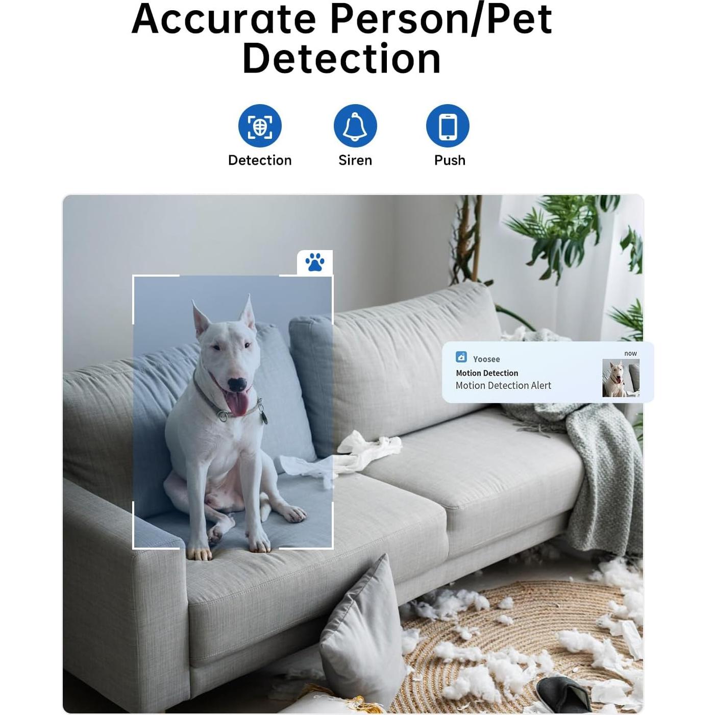 Cámara de Seguridad 2K Mysight con Pan/Tilt y AI
