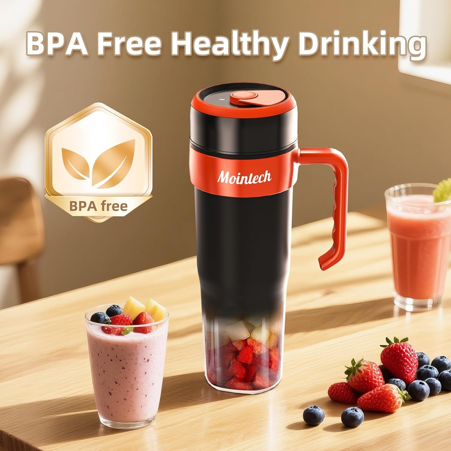 Licuadora Personal Mointech 600ml Portátil USB-C 6 Cuchillas