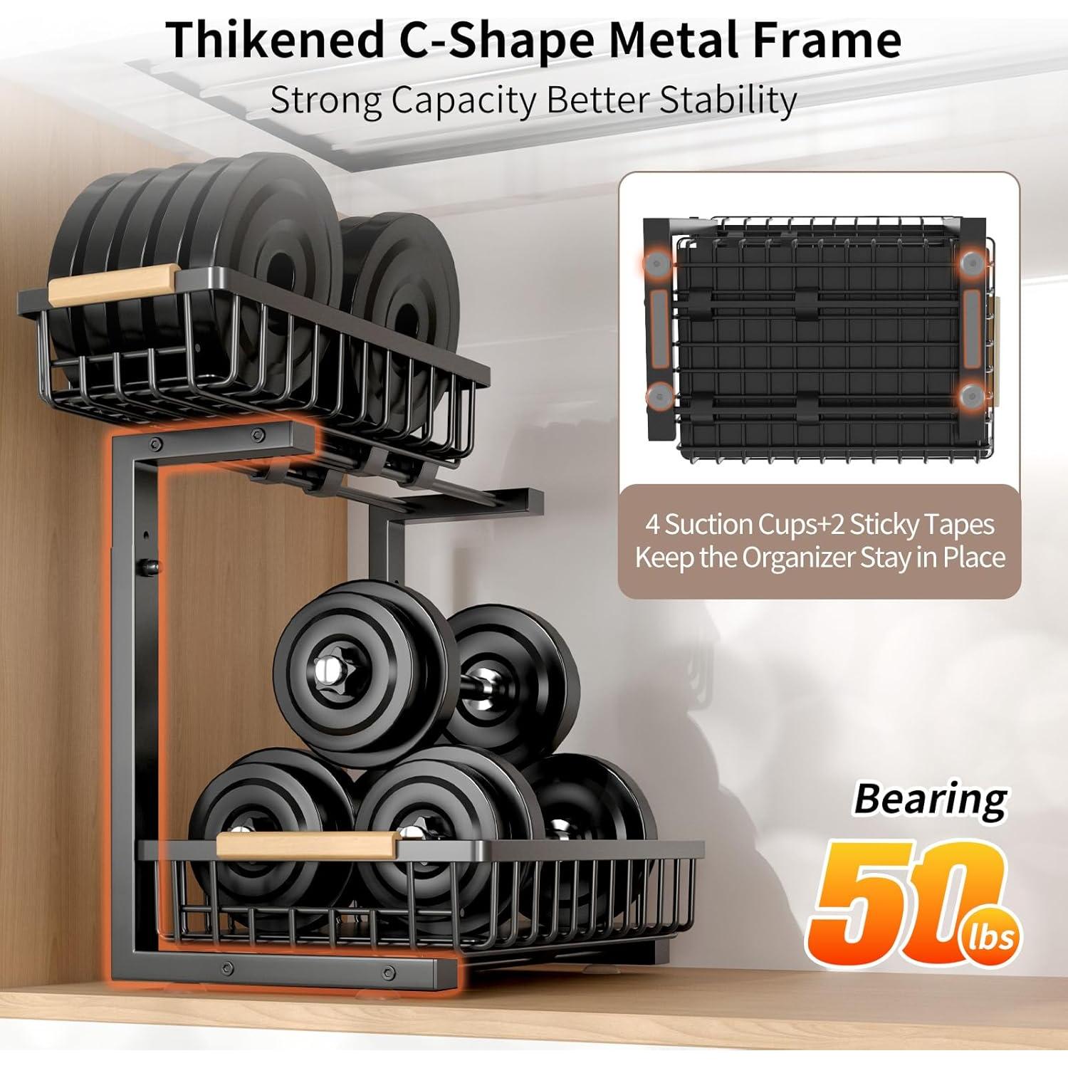 Organizador Bajo Fregadero FapZox Metal Ajustable 2 Niveles