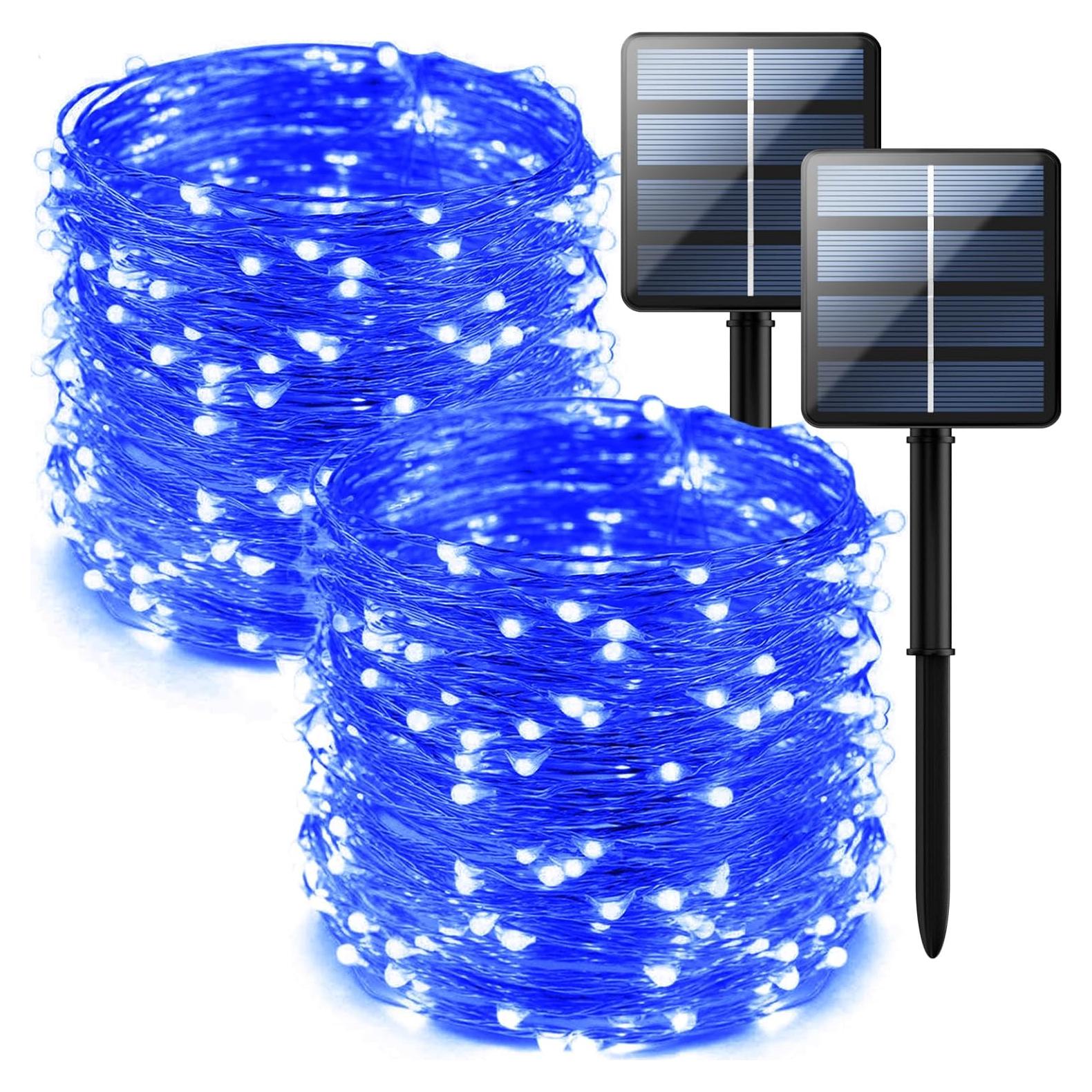 Paquete de 2 luces de hadas solares LED Selarlyt 200 luces 20m