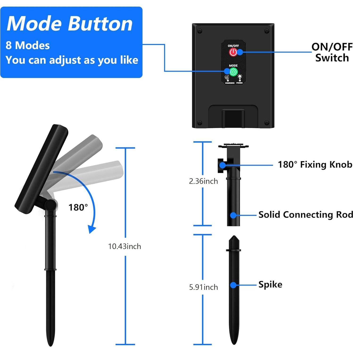 Paquete de 2 luces de hadas solares LED Selarlyt 200 luces 20m