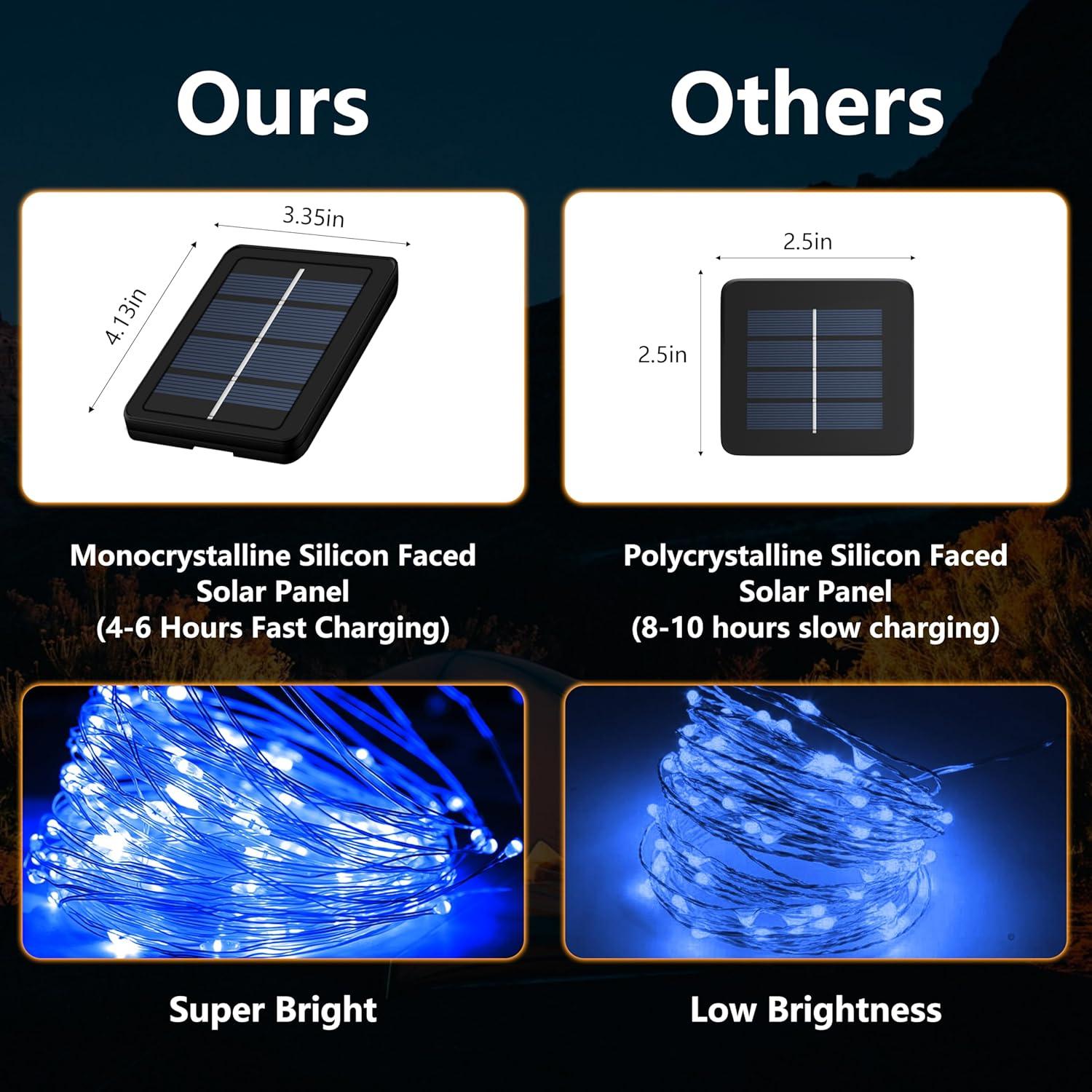 Paquete de 2 luces de hadas solares LED Selarlyt 200 luces 20m