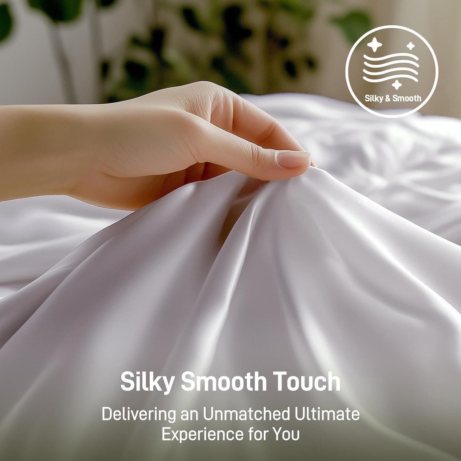 Sábanas de lujo Alkyonos 3 piezas Individual Viscosa Bambú Gris