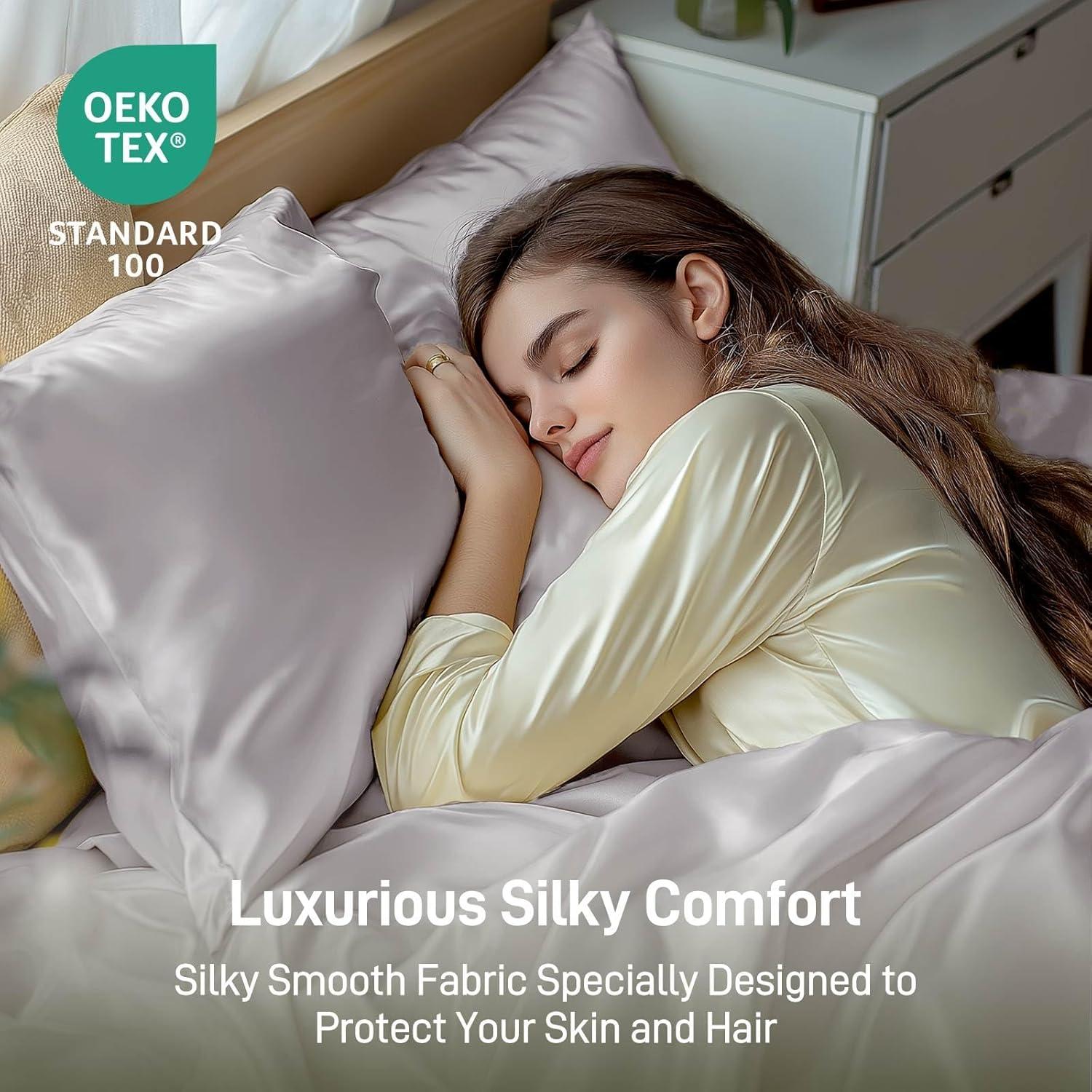 Sábanas de lujo Alkyonos 3 piezas Individual Viscosa Bambú Gris