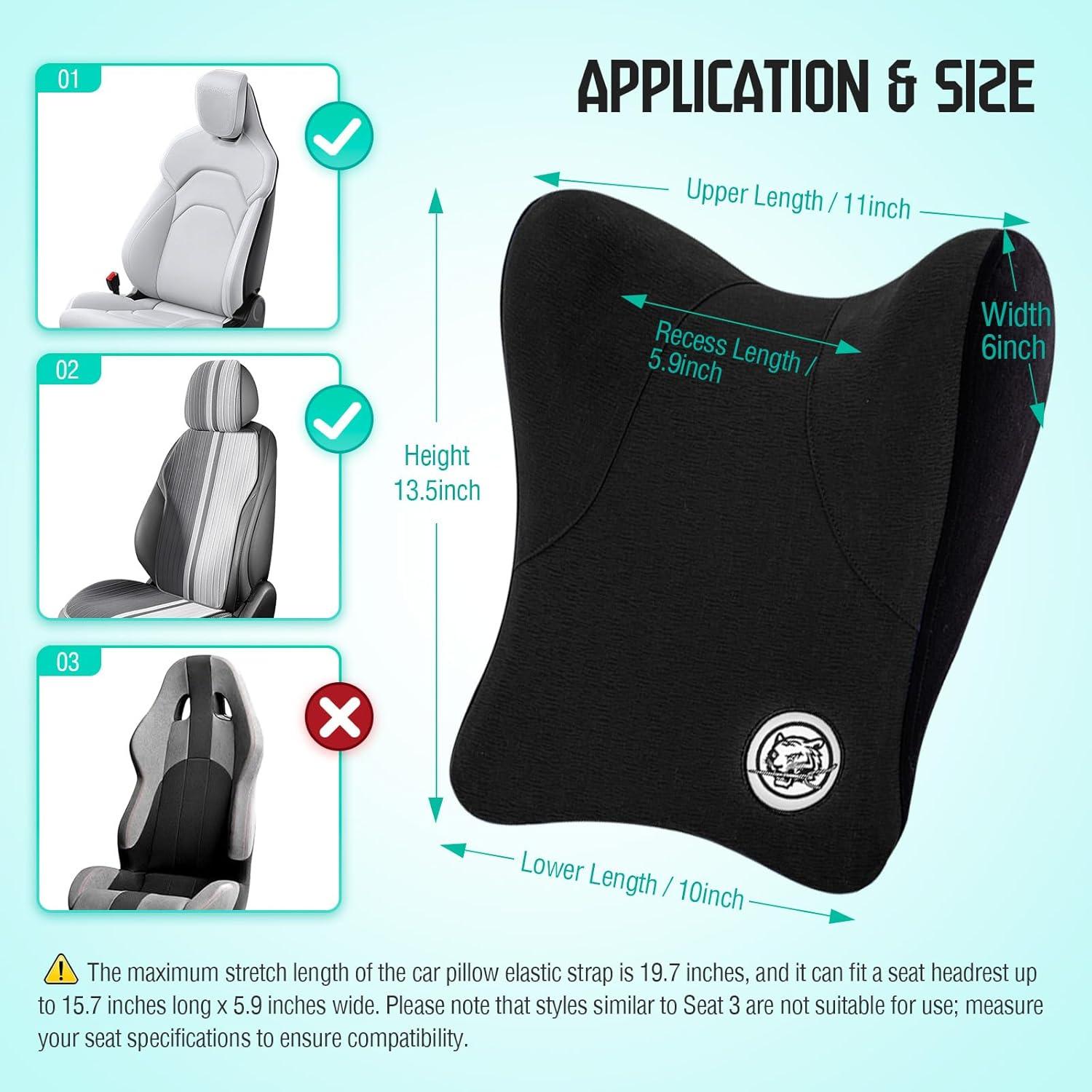 Almohada de Cuello TKLoop Espuma Viscoelástica Ajustable - Negro