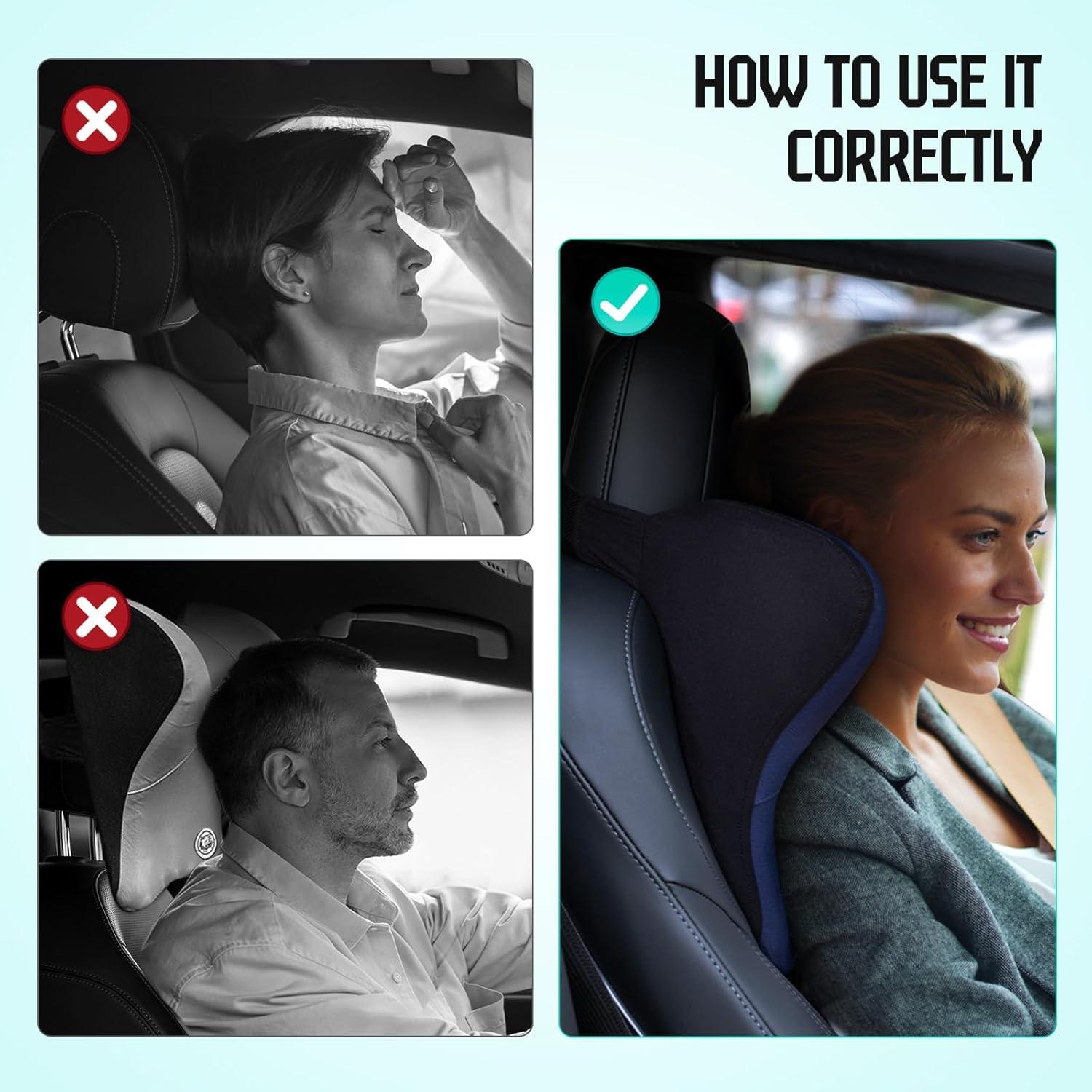 Almohada de Cuello TKLoop Espuma Viscoelástica Ajustable - Negro