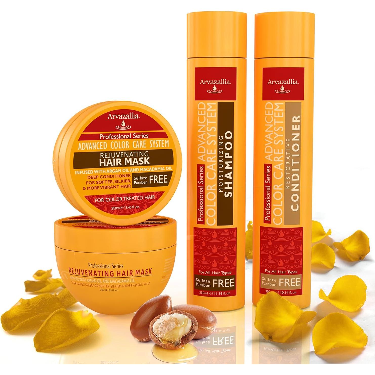 Conjunto Champú y Acondicionador Sin Sulfatos Arvazallia 3 Pzas