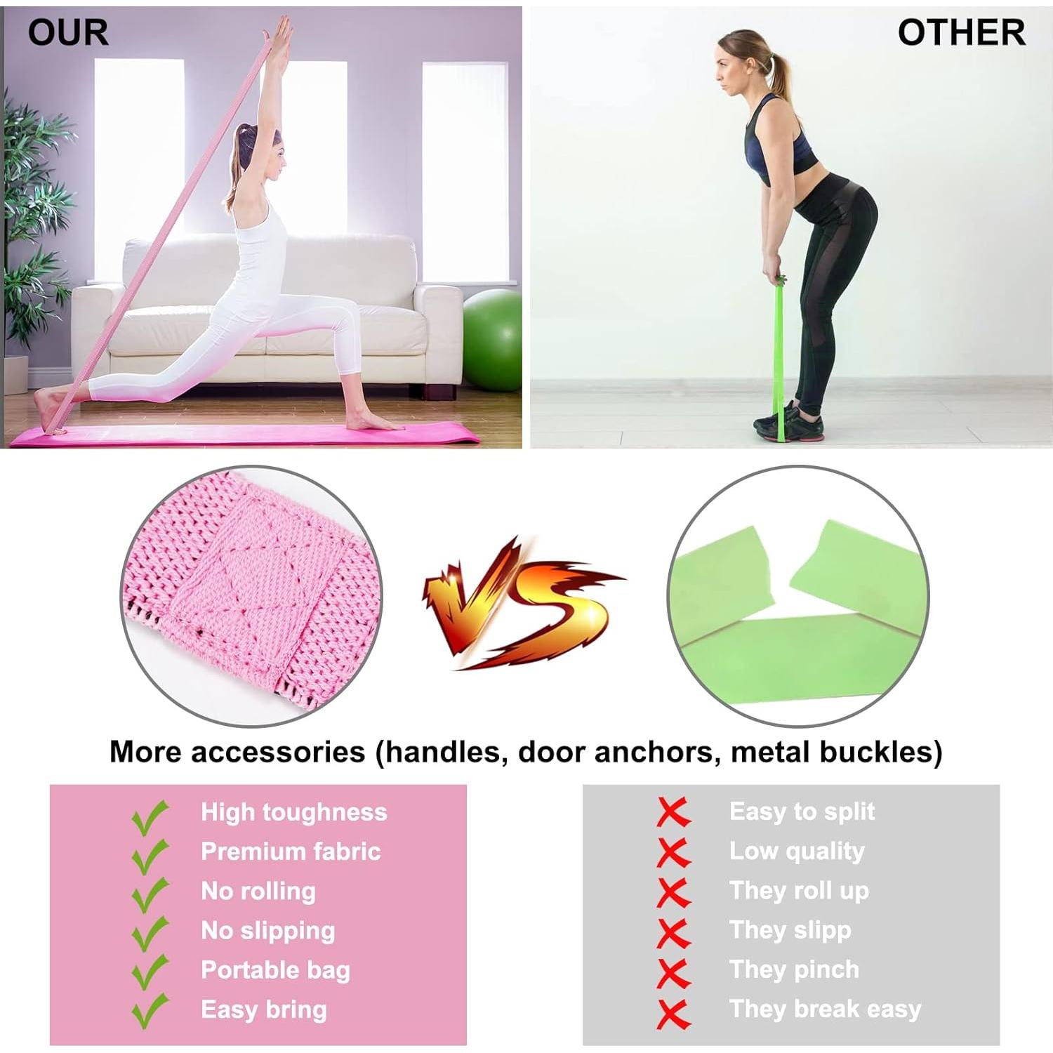 Conjunto de 10 Bandas de Resistencia CORTNOE con Mangos