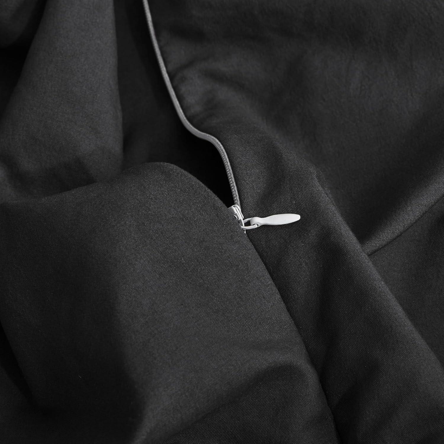 Funda de Edredón EXQ Home 60x80 cm Negra Suave y Lavable