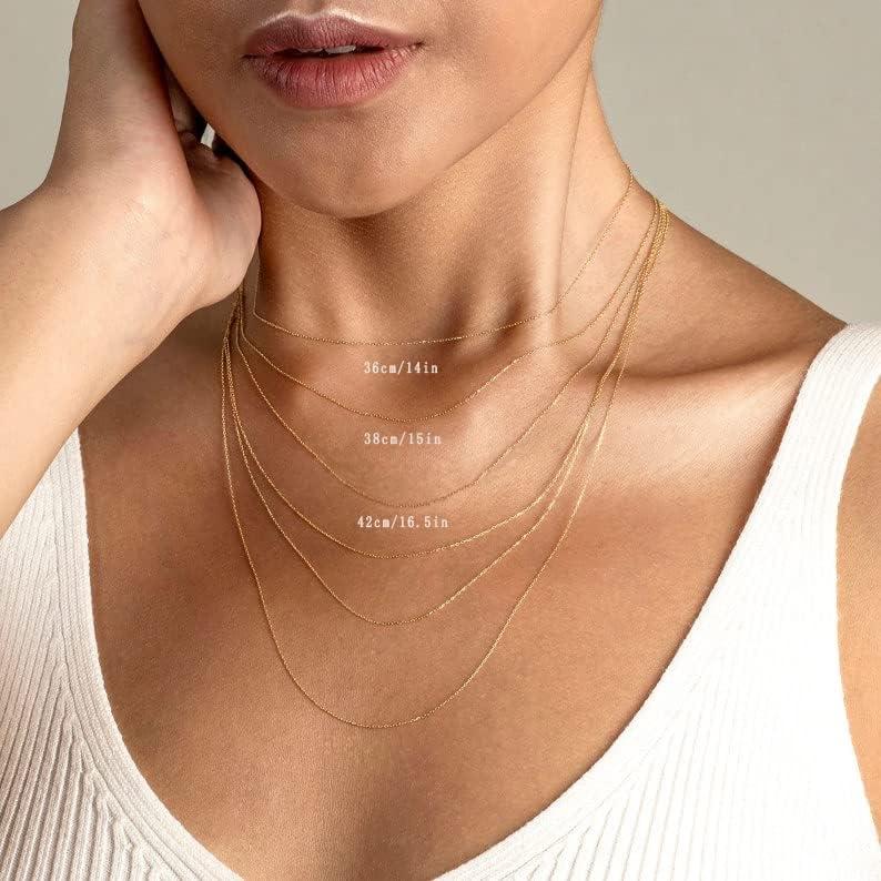 Collar Choker de Oro 14k LEXODY con Zirconia Cubica 42 cm