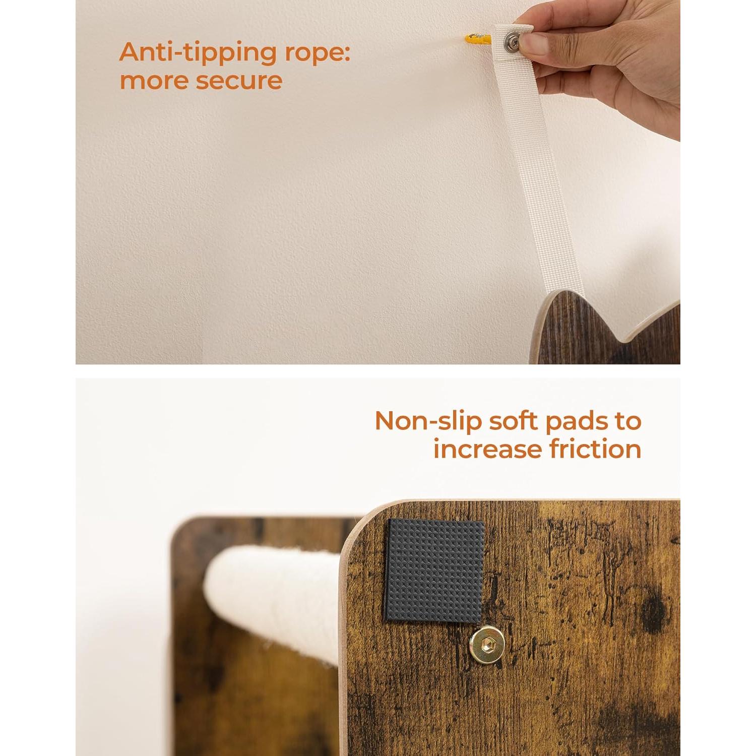 Árbol Rascador para Gatos FourFurPets 90 cm 3 Niveles Marrón