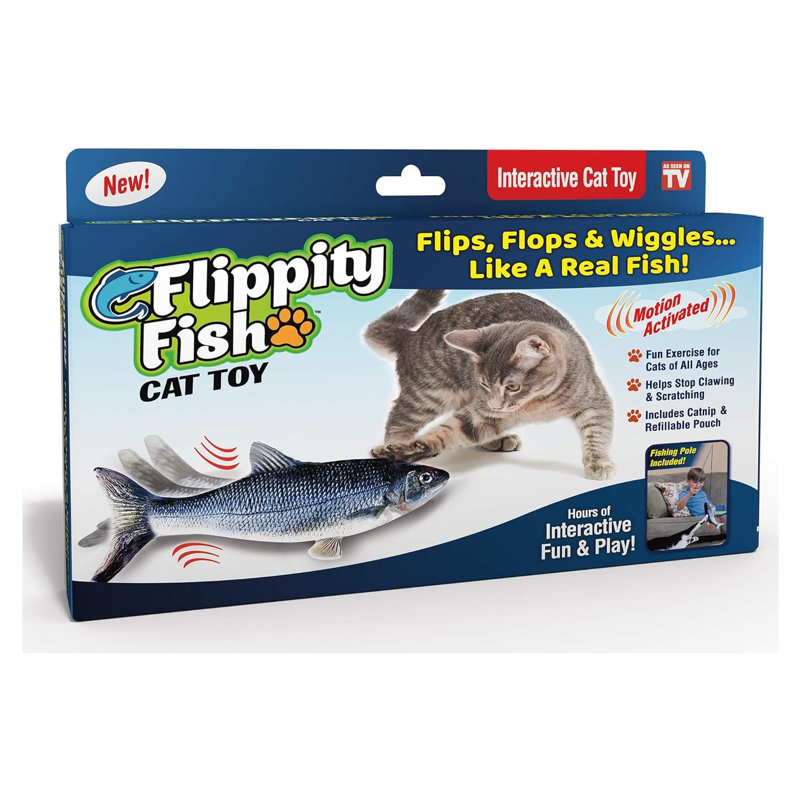 Juguete Interactivo para Gatos Ontel Flippity Fish - Recargable