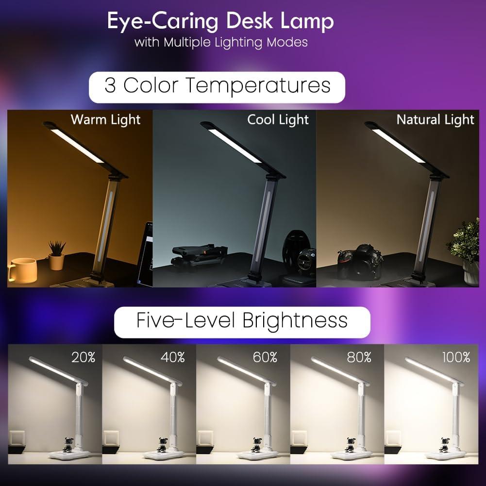 Lámpara de Escritorio Gaming WILIT G1 LED RGB Cargador Inalámbrico