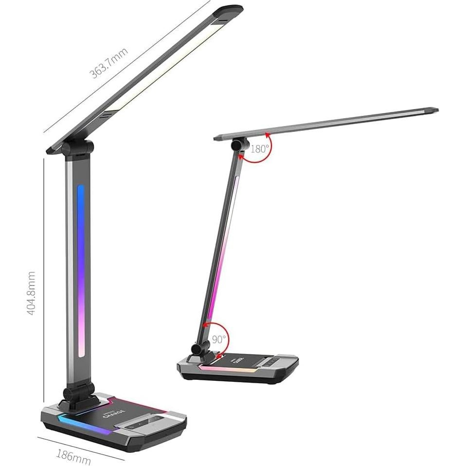 Lámpara de Escritorio Gaming WILIT G1 LED RGB Cargador Inalámbrico