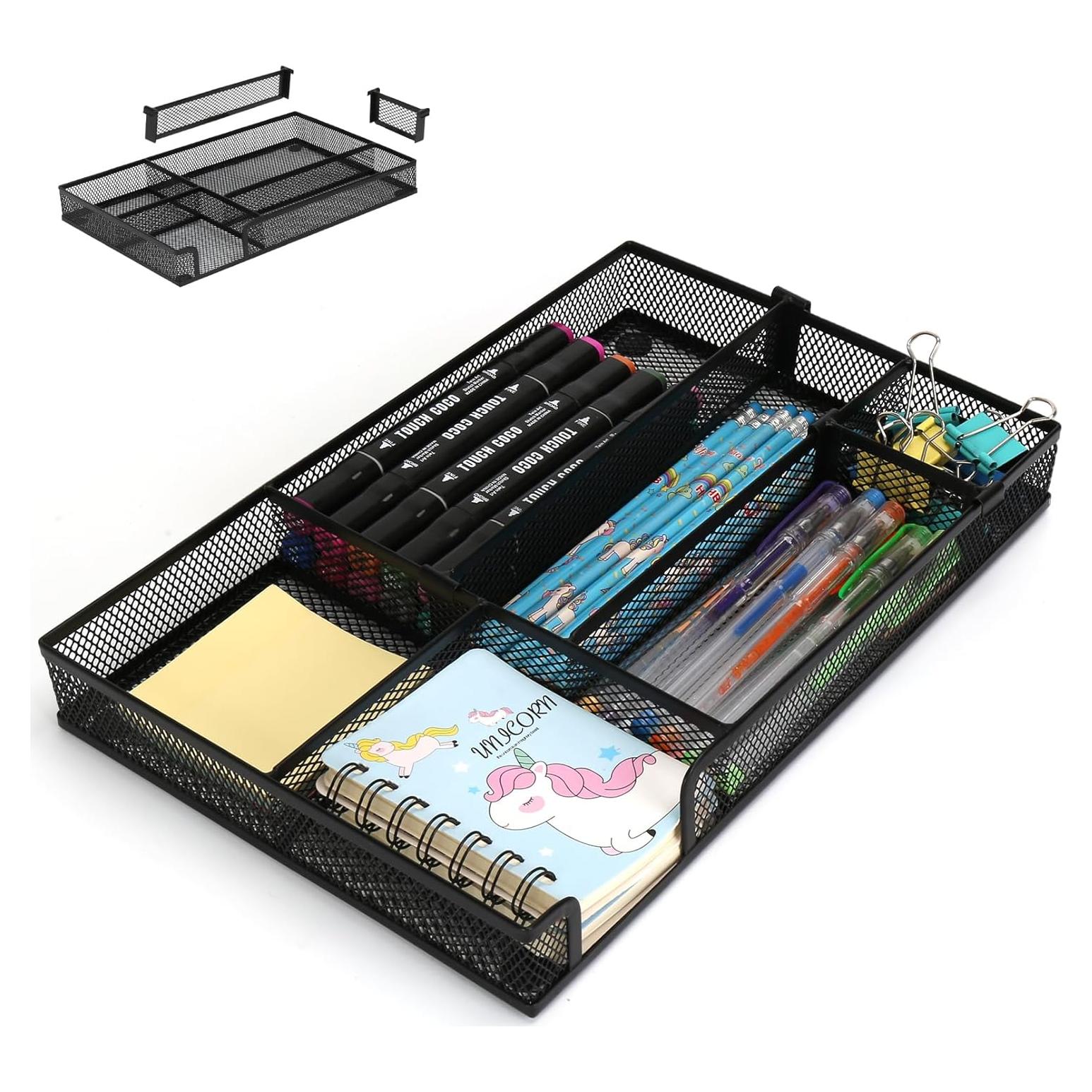 Organizador de Cajón de Escritorio EsOfficce 32x21 cm Malla Metálica