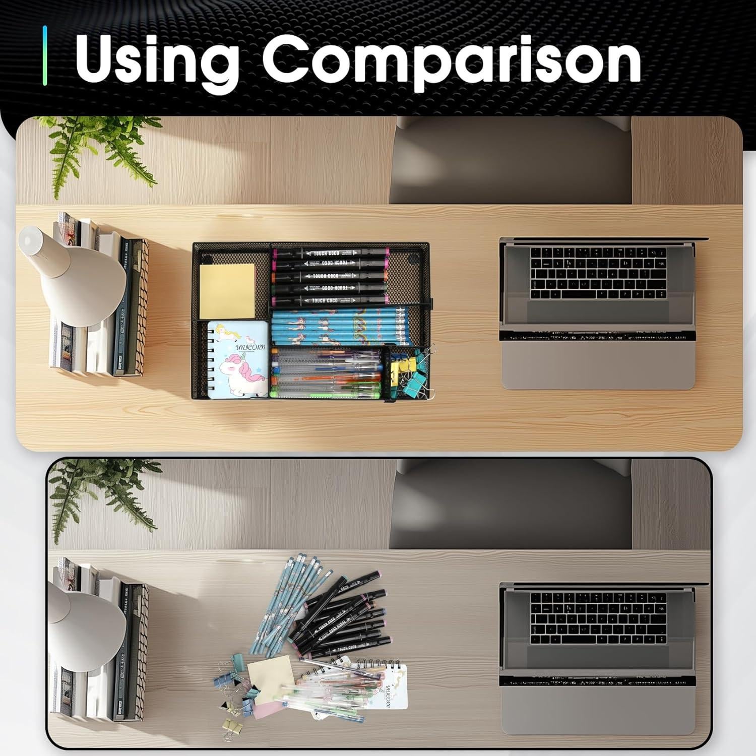 Organizador de Cajón de Escritorio EsOfficce 32x21 cm Malla Metálica