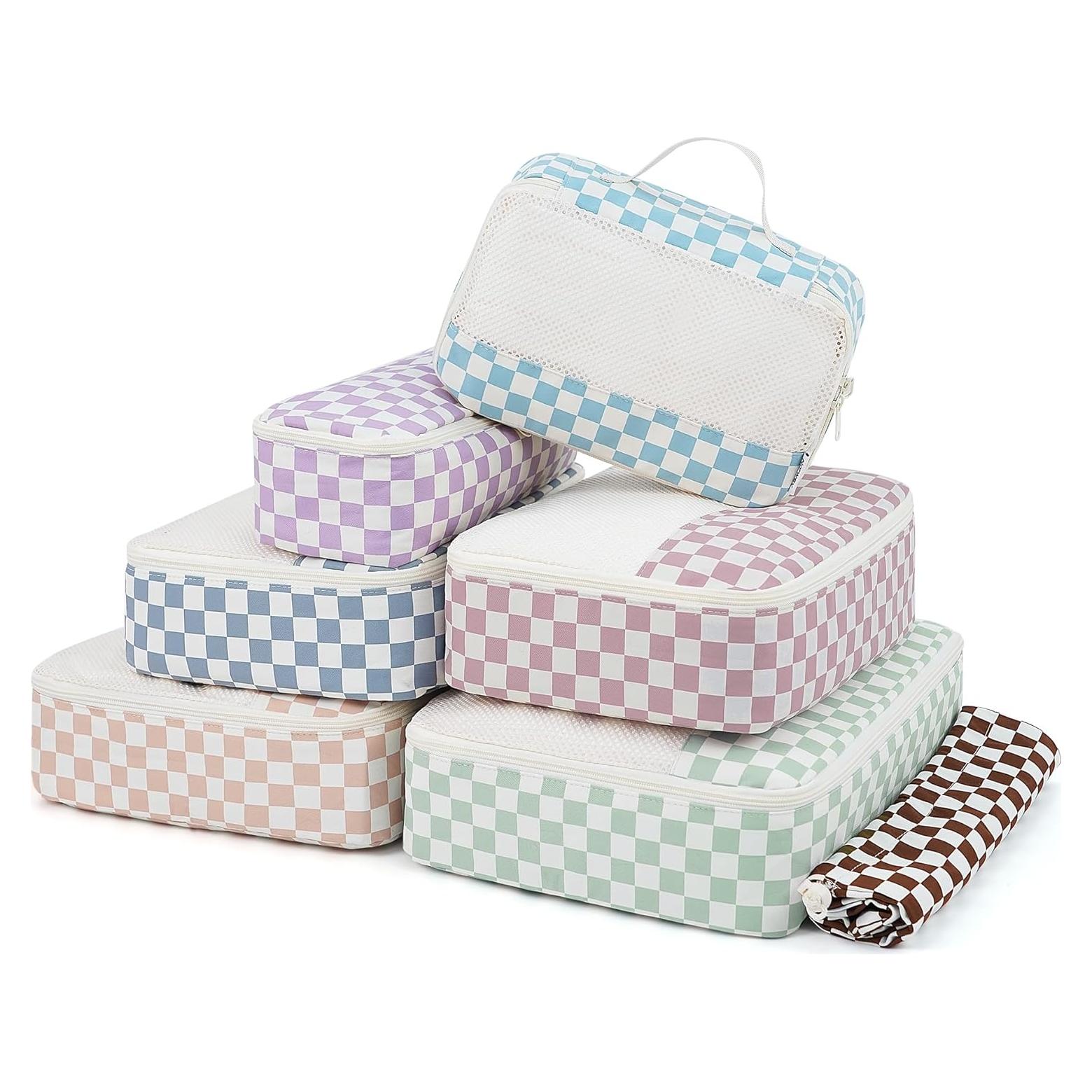 Set de 7 Cubos de Empaque Narwey - Organizador de Viaje Cuadros